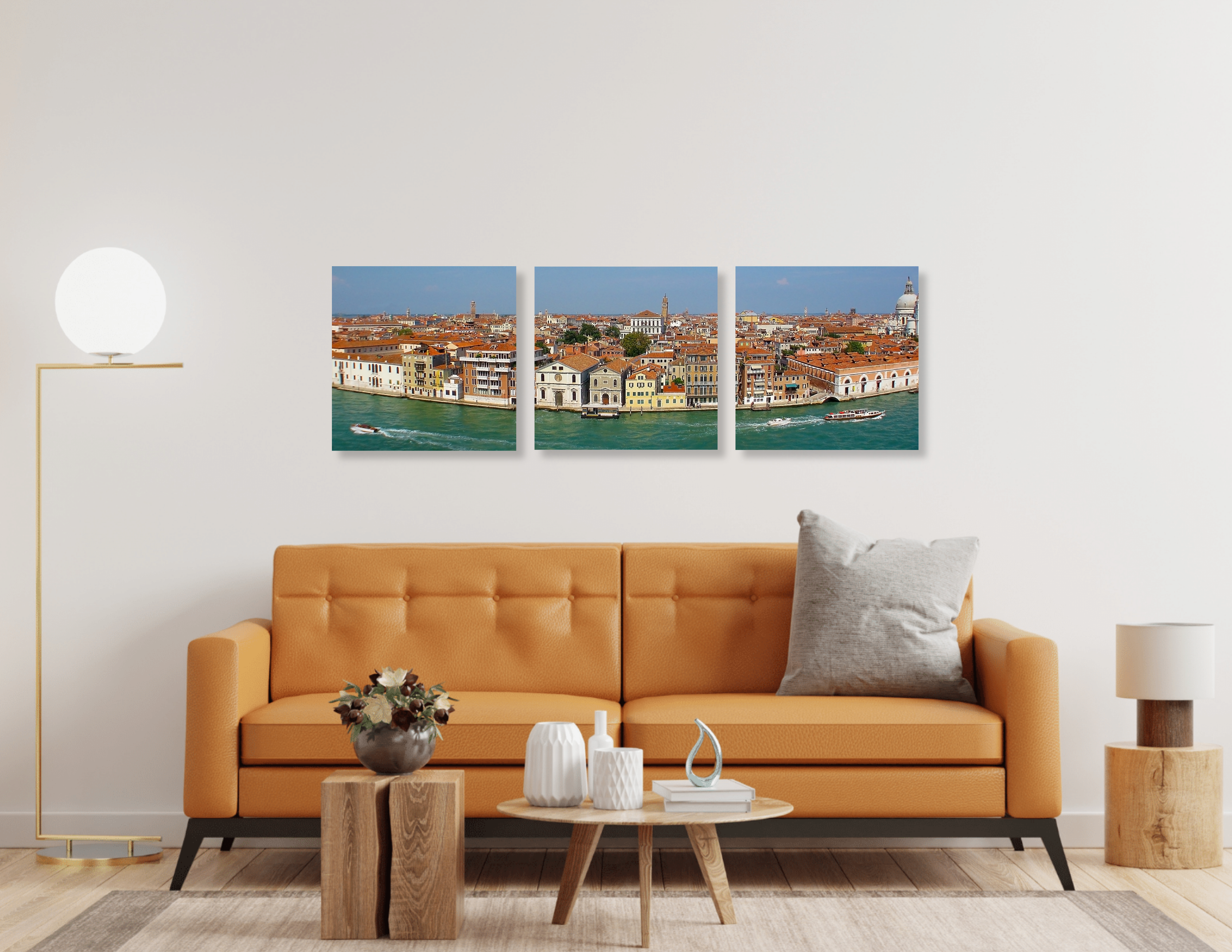 Venice Triptych 3 of 3 Metal Art 16"x16" panel product thumbnail image