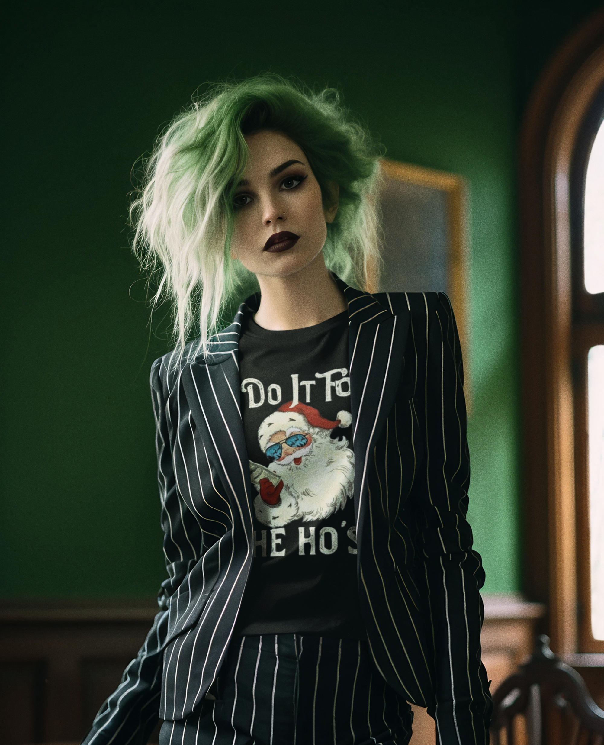 “I Do It For The Ho’s” Funny Santa Holiday Crewneck “I Do It For The Ho’s” Funny Santa Holiday Crewneck