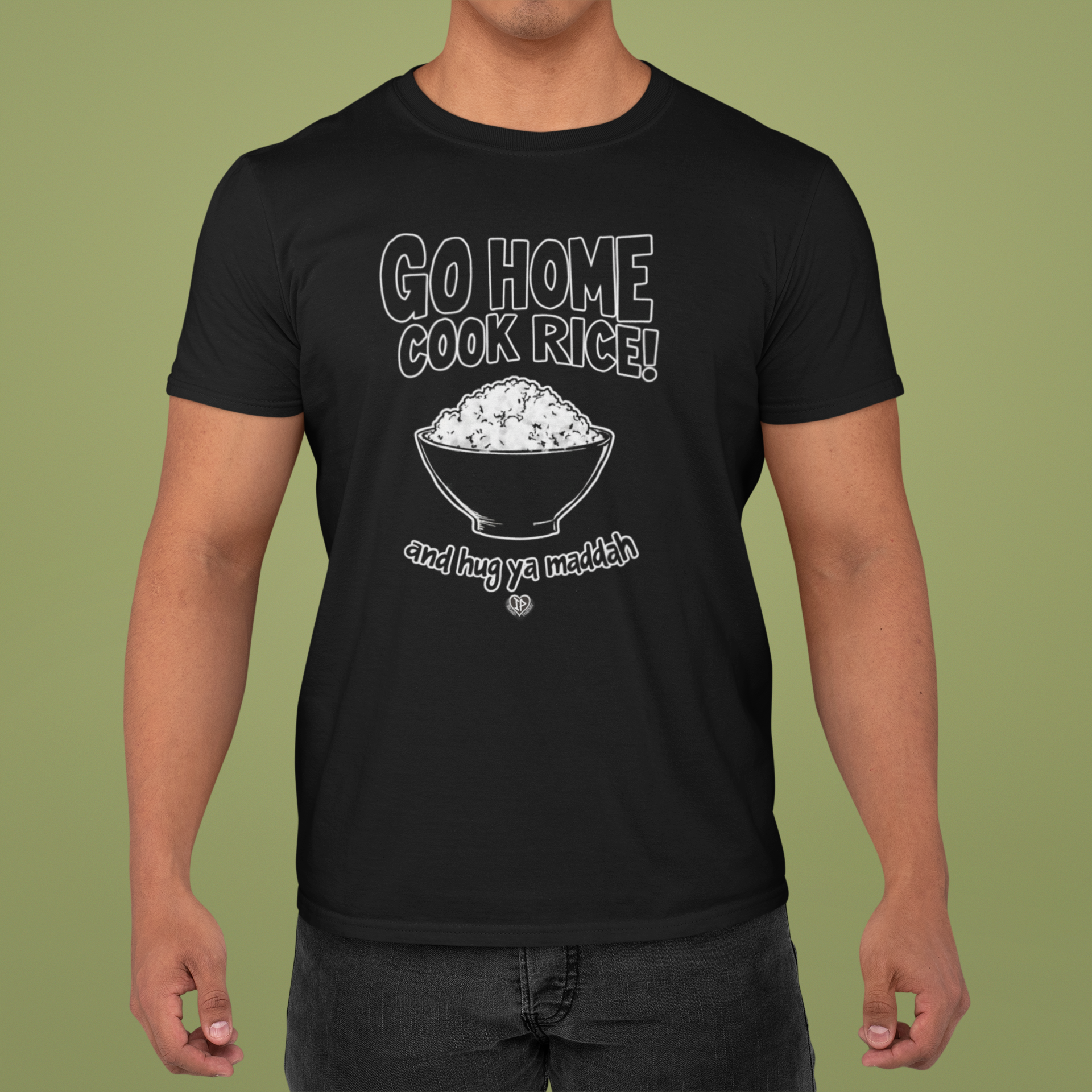 "Go Home Cook Rice!" Funny Hawaii Pidgin Unisex Tee product thumbnail image "Go Home Cook Rice!" Funny Hawaii Pidgin Unisex Tee product thumbnail image