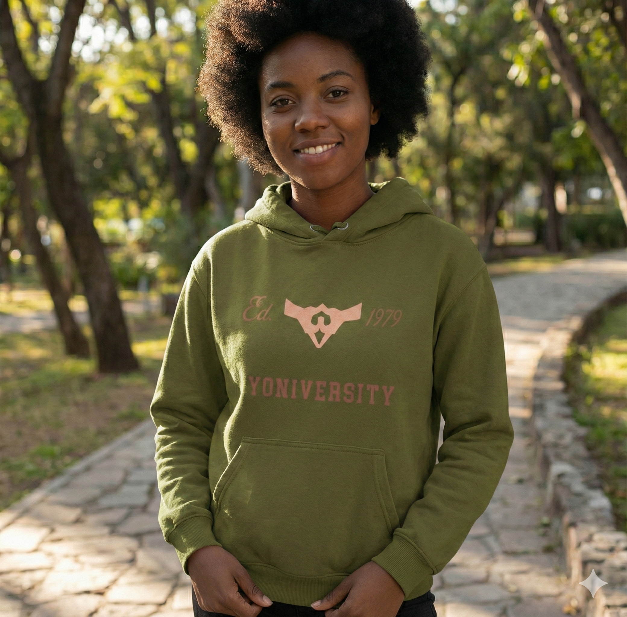 Yoniversity Vintage Logo Hoodie — Established 1979 College-Style Pullover