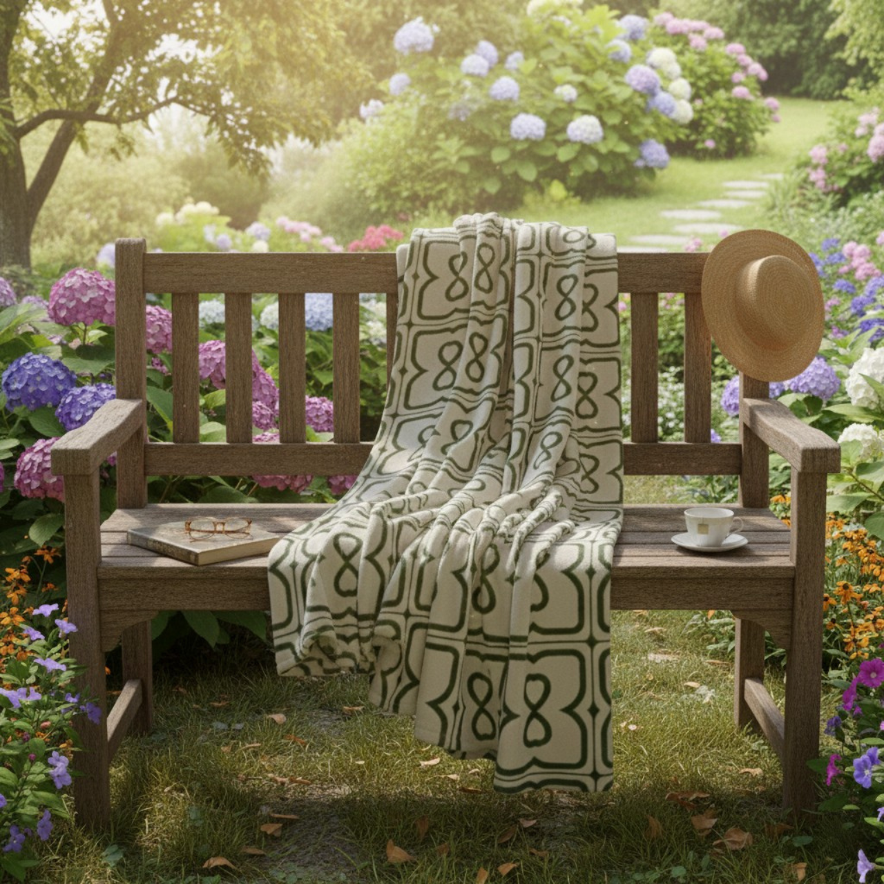 Sage Green EL Line - Velveteen Plush Blanket