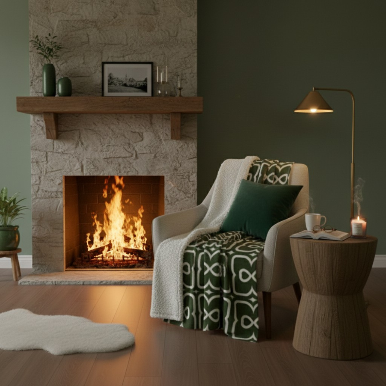 Sage Green EL Line - Fleece Sherpa Blanket product thumbnail image Sage Green EL Line - Fleece Sherpa Blanket product thumbnail image