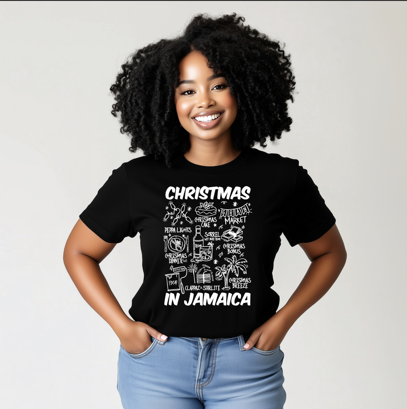Christmas in Jamaica Unisex Heavy Cotton Tee, Holiday Gift, Jamaican Christmas Apparel, Unisex Tee product thumbnail image Christmas in Jamaica Unisex Heavy Cotton Tee, Holiday Gift, Jamaican Christmas Apparel, Unisex Tee product thumbnail image