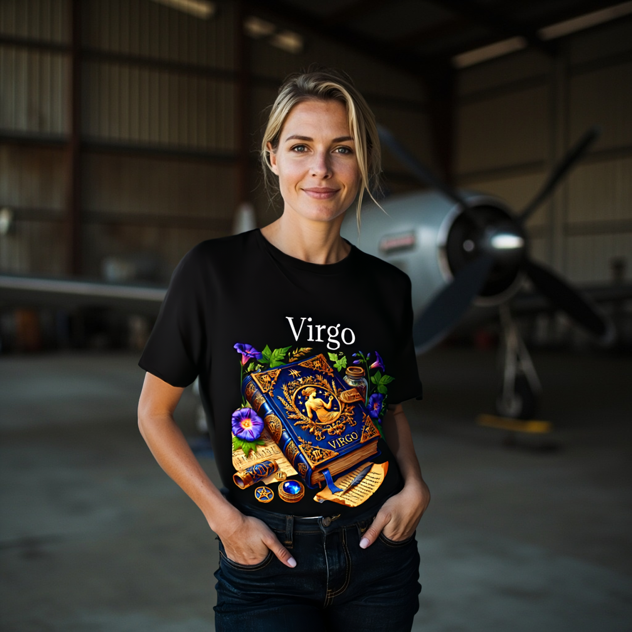 Virgo Zodiac Tee — Astrology T-Shirt by Roger Sampson product thumbnail image