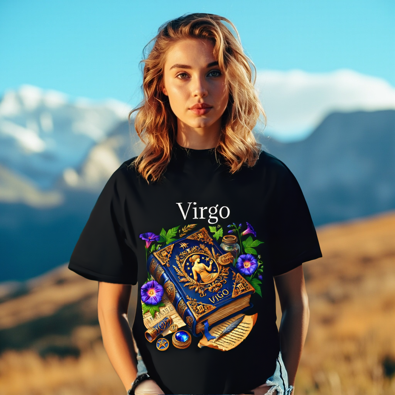 Virgo Zodiac Tee — Astrology T-Shirt by Roger Sampson product thumbnail image