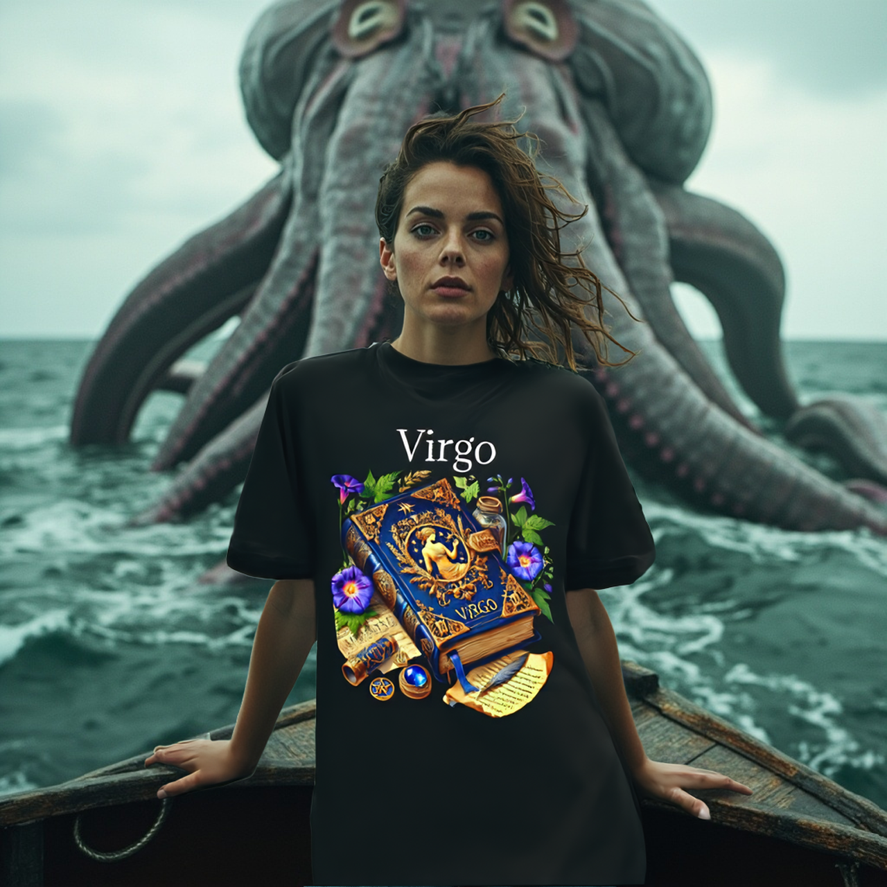 Virgo Zodiac Tee — Astrology T-Shirt by Roger Sampson product thumbnail image