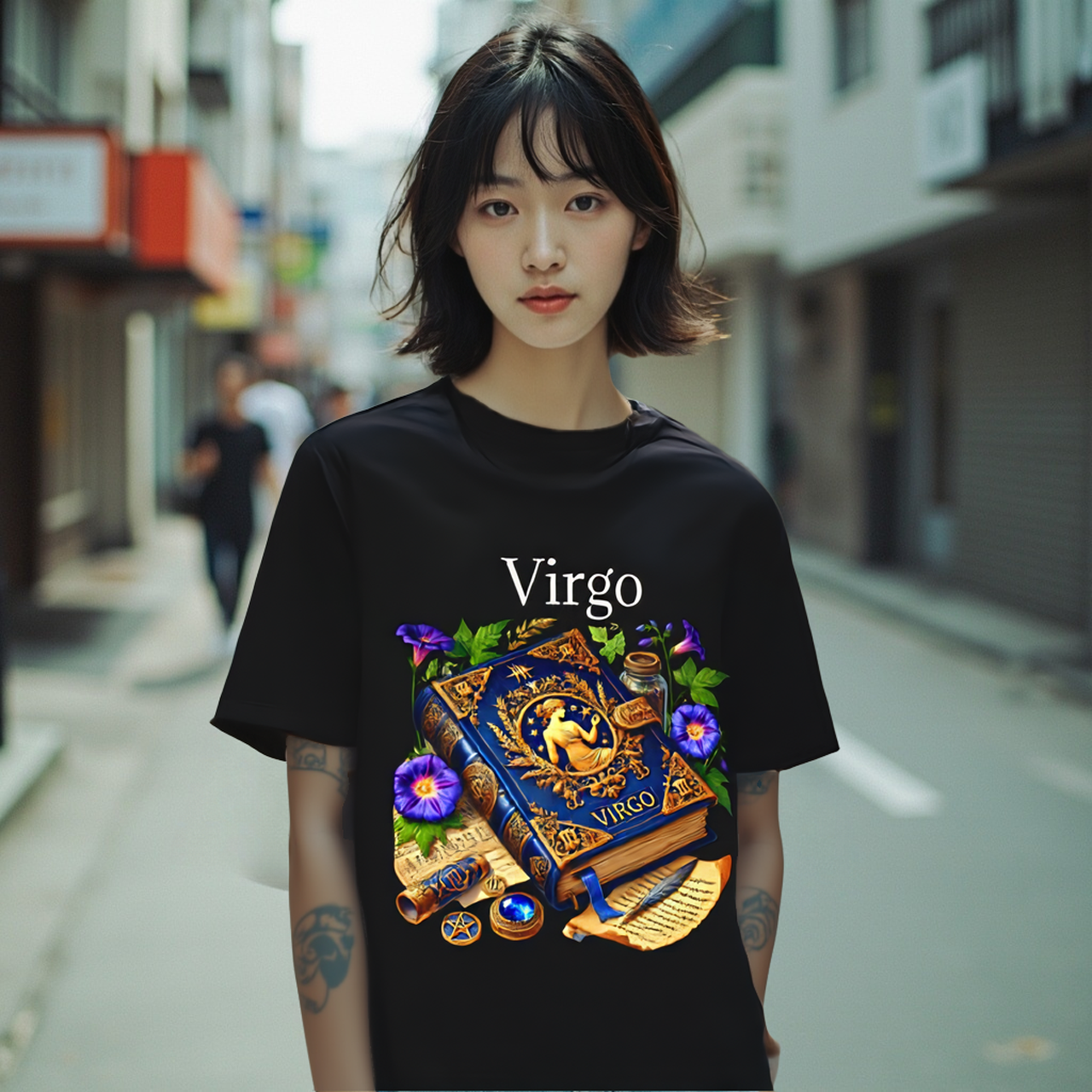Virgo Zodiac Tee — Astrology T-Shirt by Roger Sampson