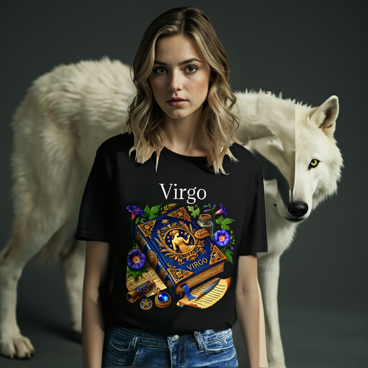 Virgo Zodiac Tee — Astrology T-Shirt by Roger Sampson product thumbnail image