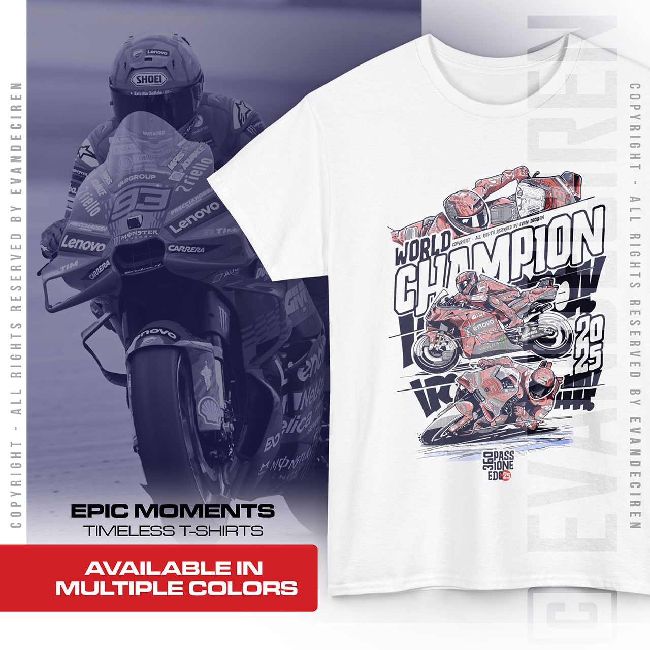 Marc Marquez 2025 | World Champion Illustration