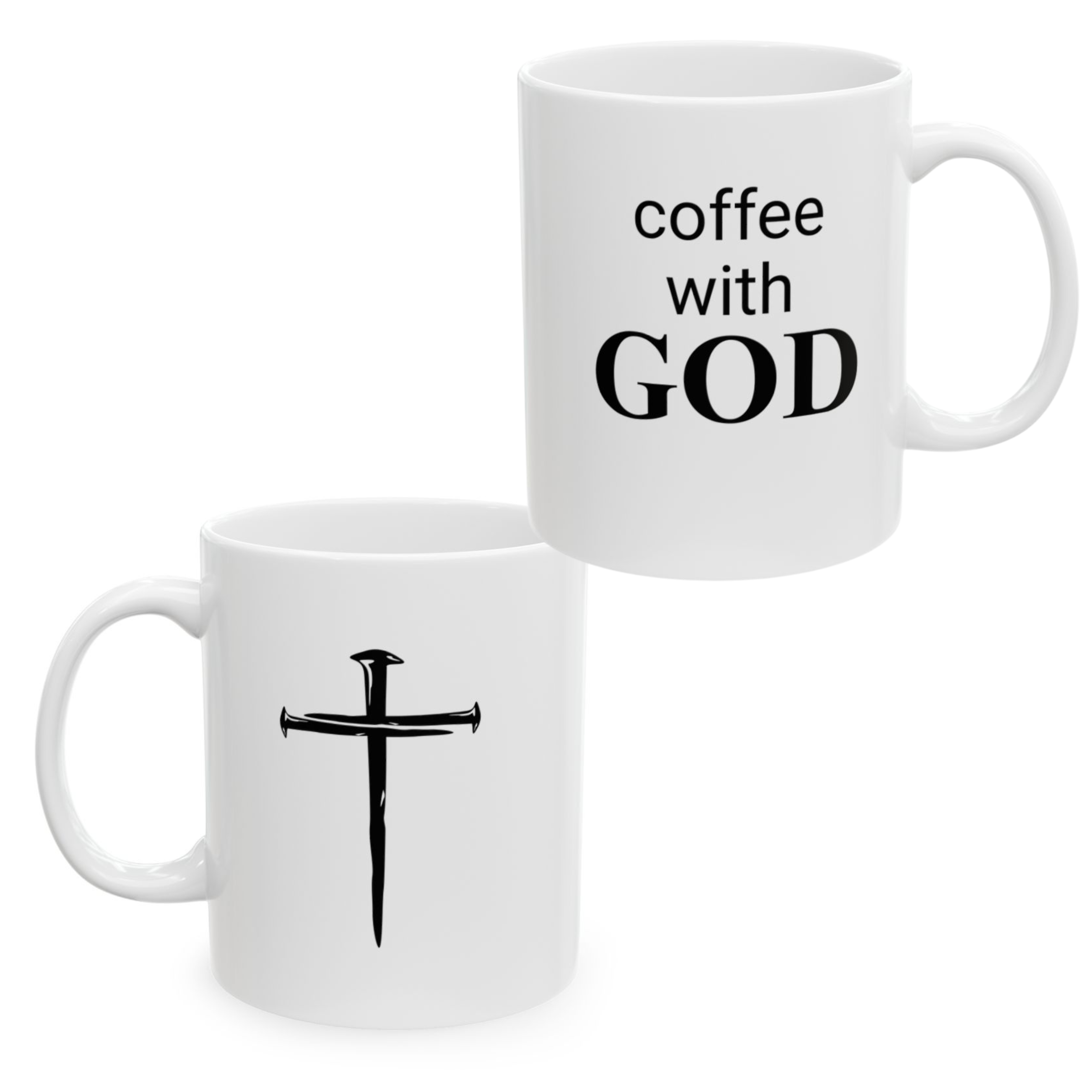 "coffee with GOD" Ceramic Mug, Unique Gift for Women &amp; Men of Faith product thumbnail image