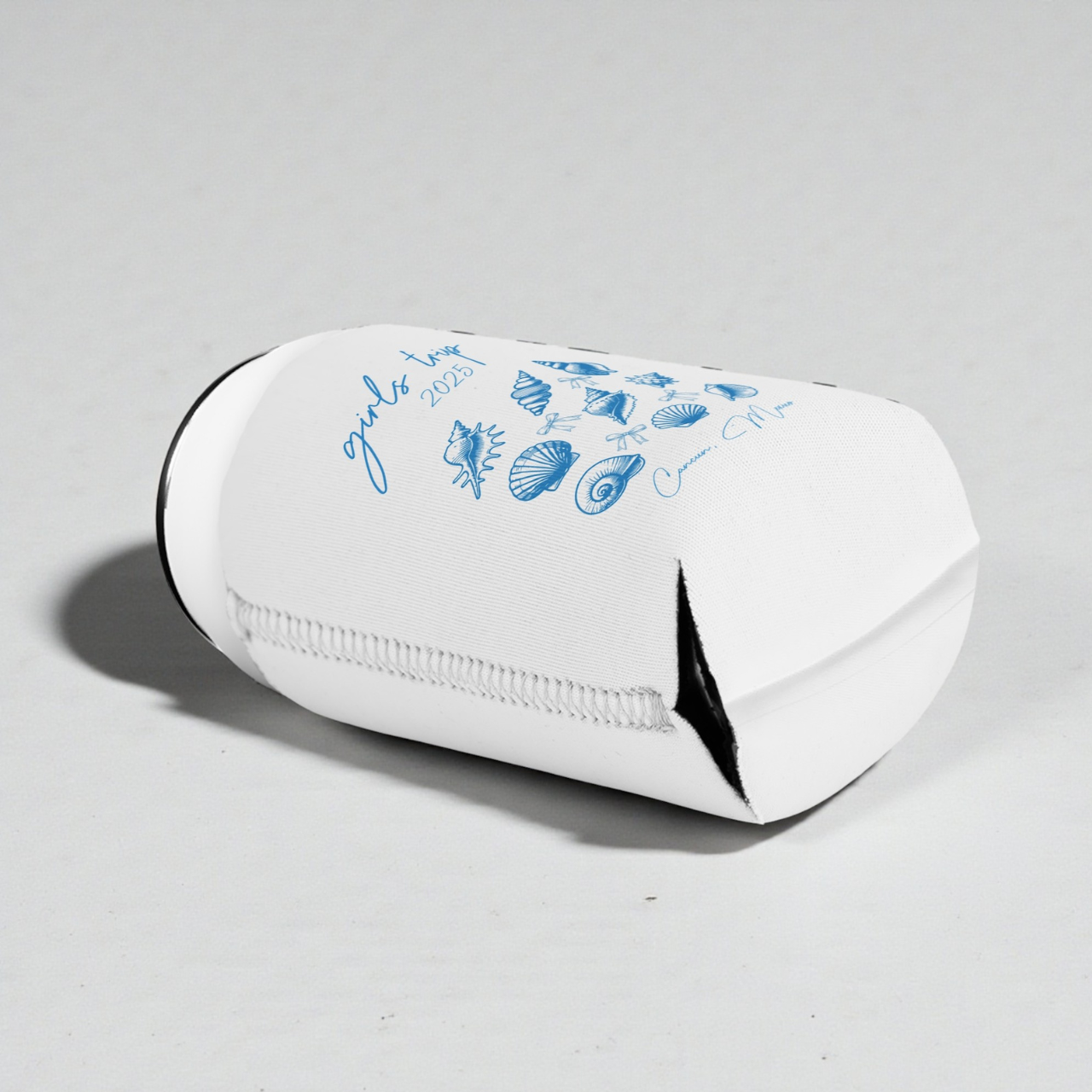 Girls Trip Koozie Personalized Can Cooler Custom Beach Shell Bachelorette Party Favor Summer Boat Day Gift Cute Drink Sleeve product thumbnail image