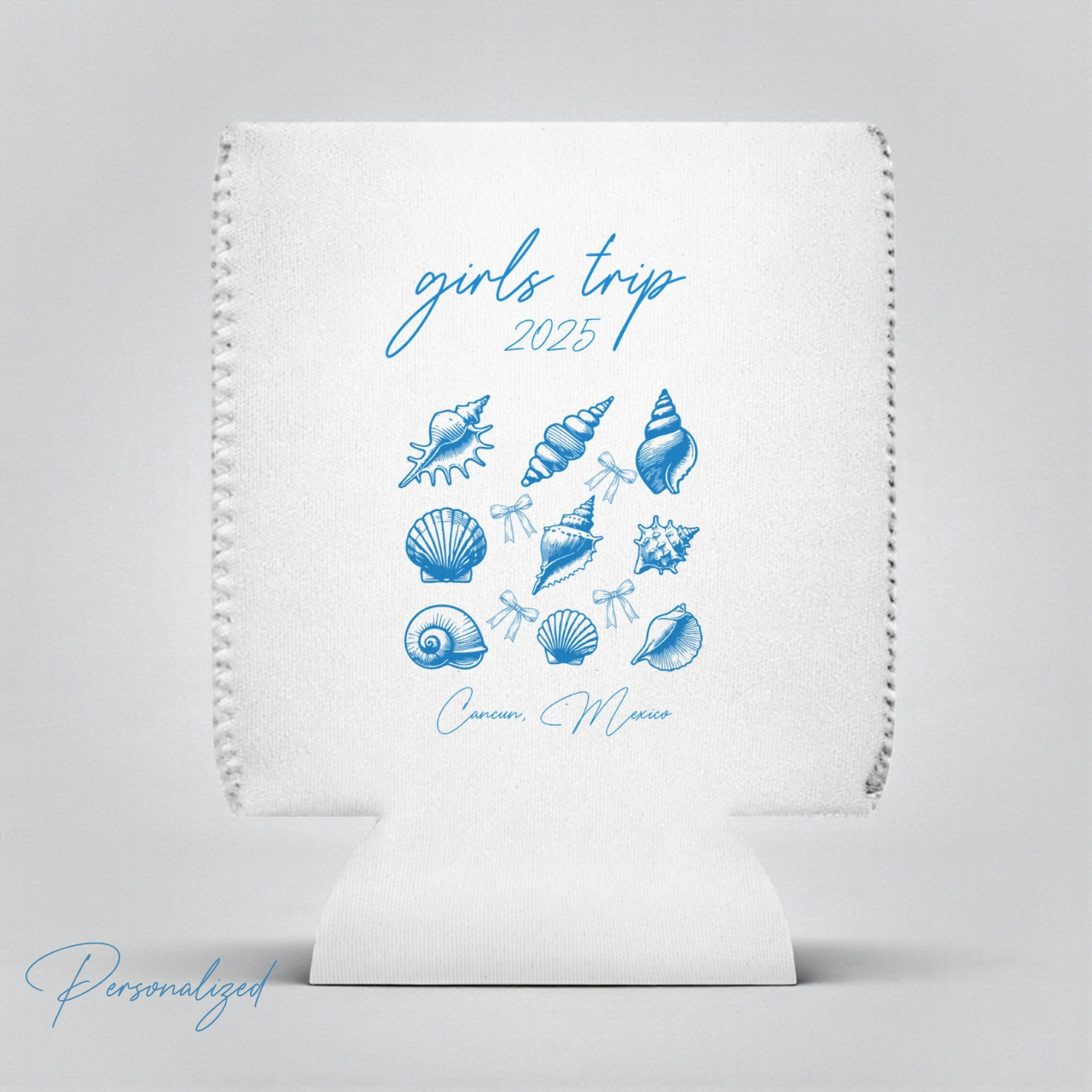 Girls Trip Koozie Personalized Can Cooler Custom Beach Shell Bachelorette Party Favor Summer Boat Day Gift Cute Drink Sleeve product thumbnail image Girls Trip Koozie Personalized Can Cooler Custom Beach Shell Bachelorette Party Favor Summer Boat Day Gift Cute Drink Sleeve product thumbnail image