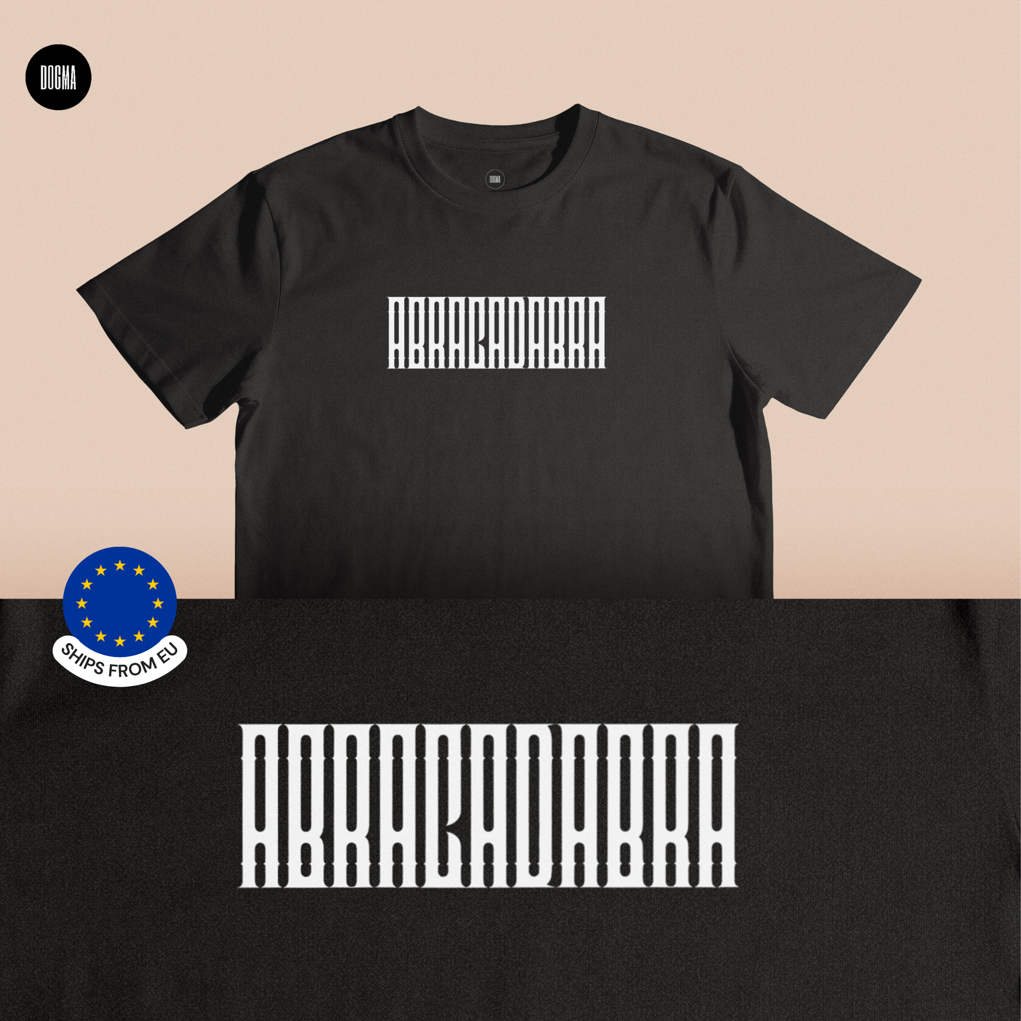 Gothic Lettering T-Shirt "Abracadabra" (Shipping from EU) product thumbnail image