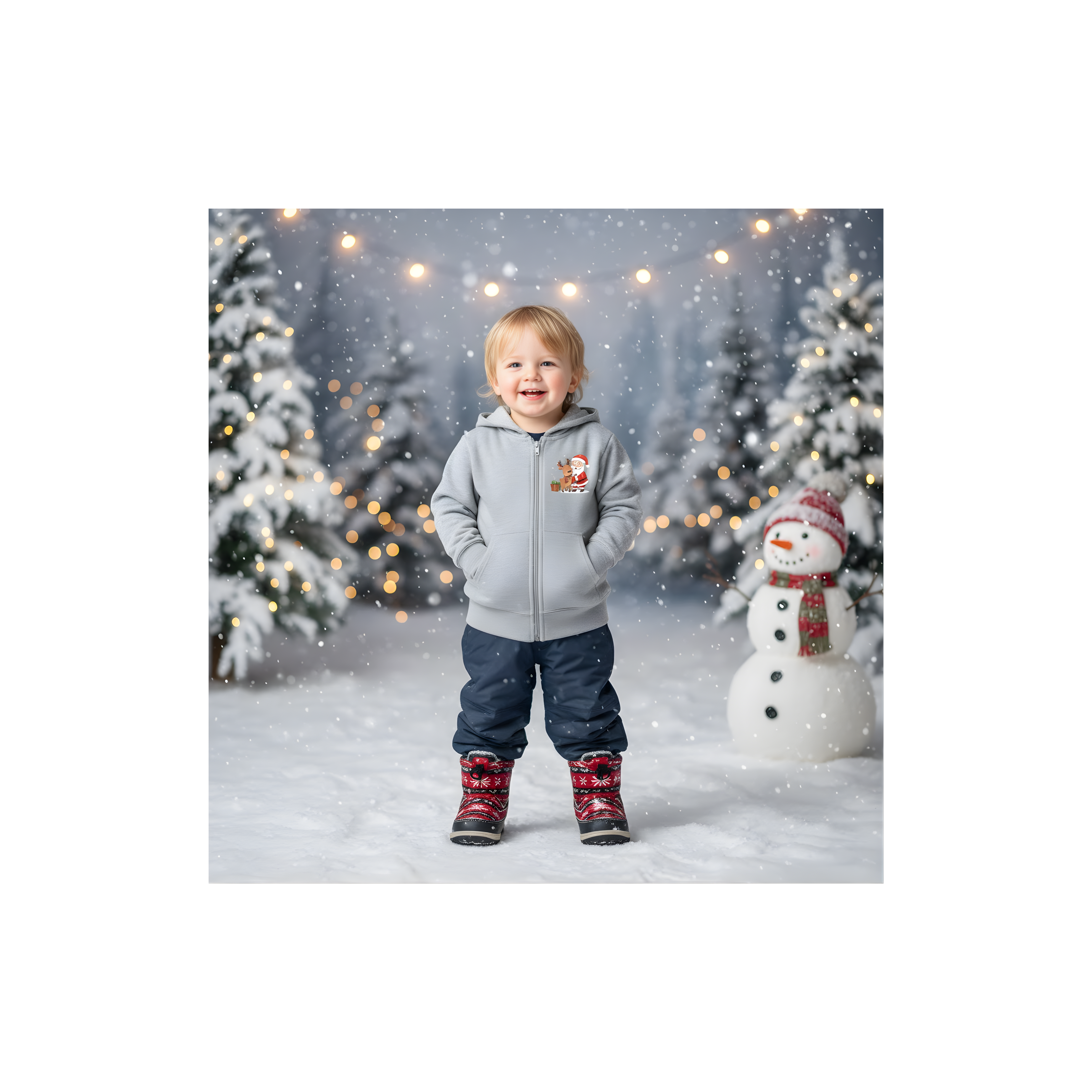 Toddler Christmas Santa Full-Zip Fleece Hoodie — Cute Holiday Kids Jacket product thumbnail image Toddler Christmas Santa Full-Zip Fleece Hoodie — Cute Holiday Kids Jacket product thumbnail image