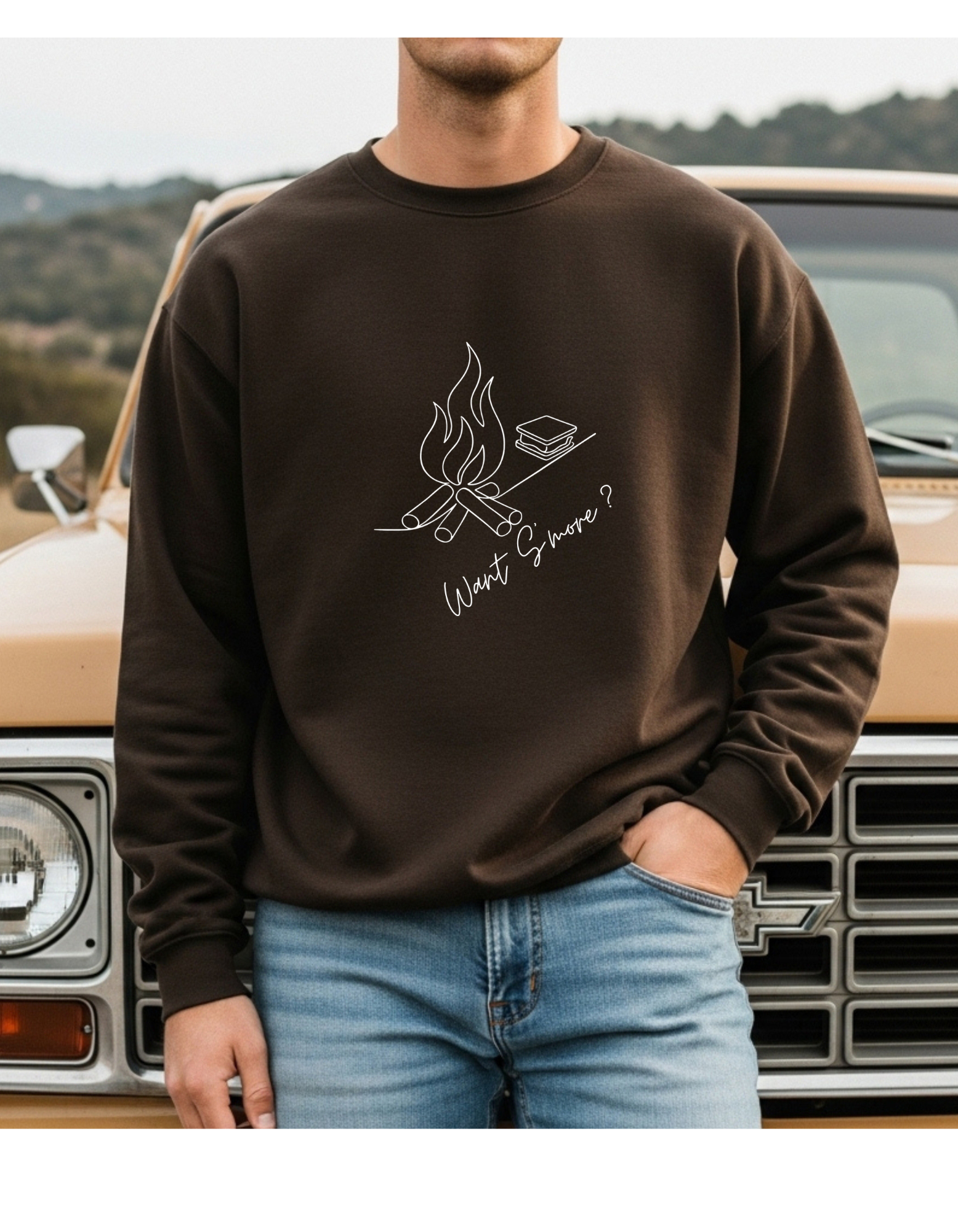 Want S’more Sweatshirt — Sultry Sophisticated Ugly Sweater Pun product thumbnail image Want S’more Sweatshirt — Sultry Sophisticated Ugly Sweater Pun product thumbnail image