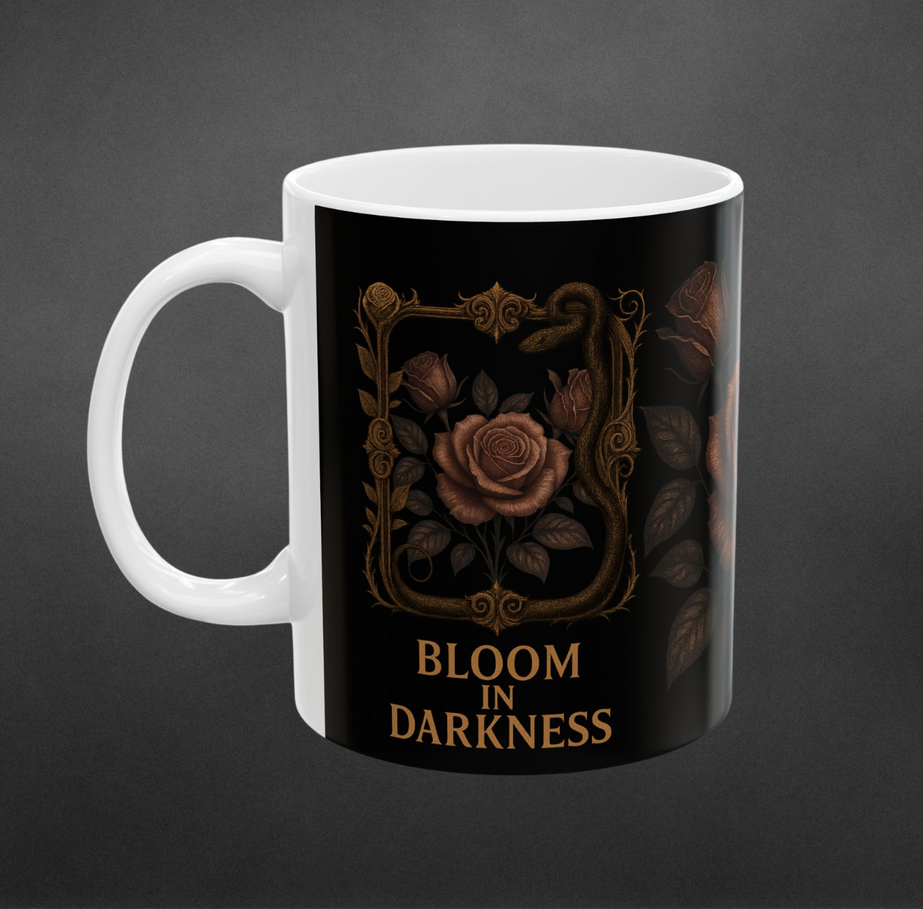 Bloom in Darkness – Gothic Rose Mug