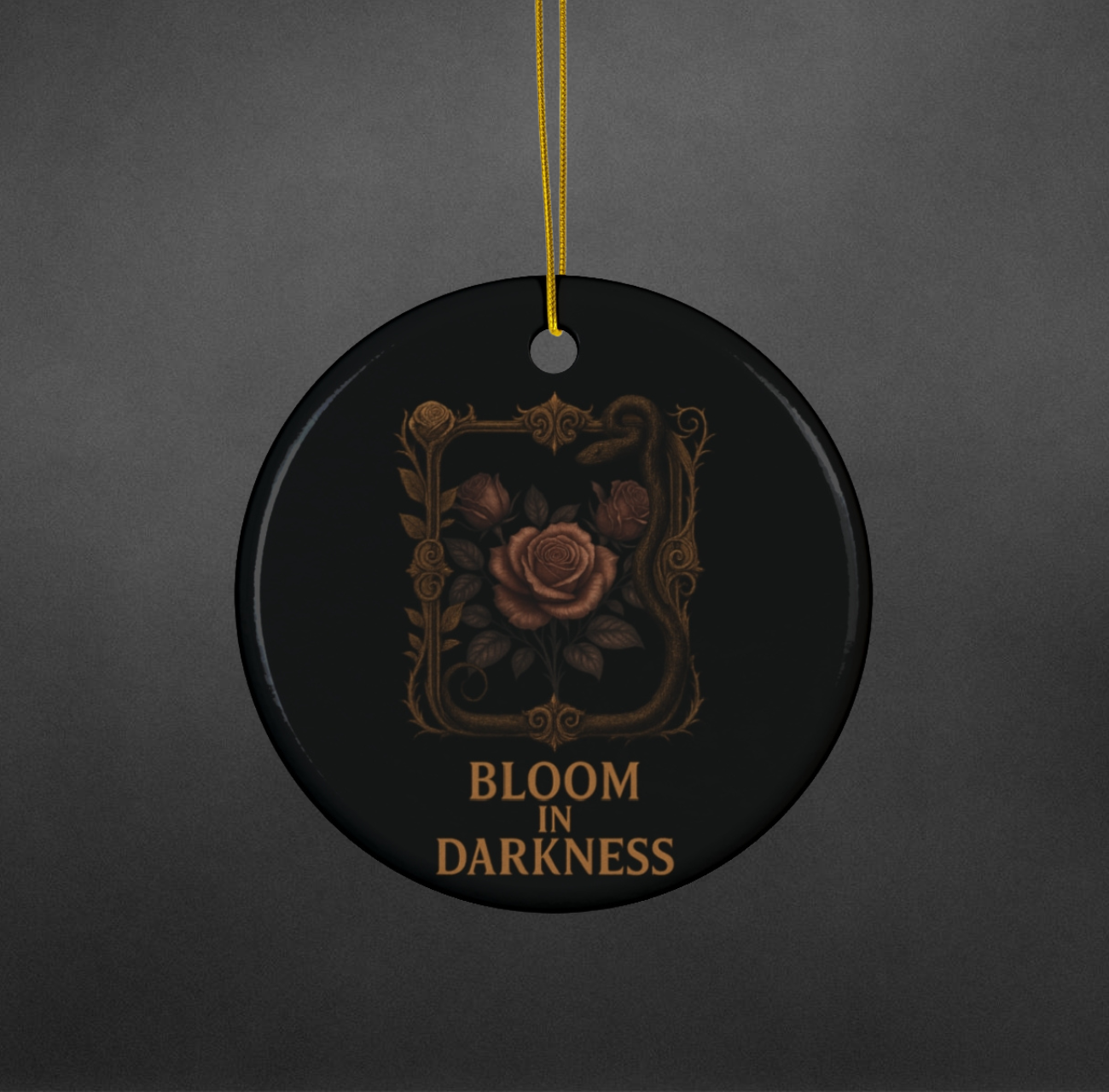 Bloom in Darkness – Ceramic Ornament (4 Shapes) Bloom in Darkness – Ceramic Ornament (4 Shapes)