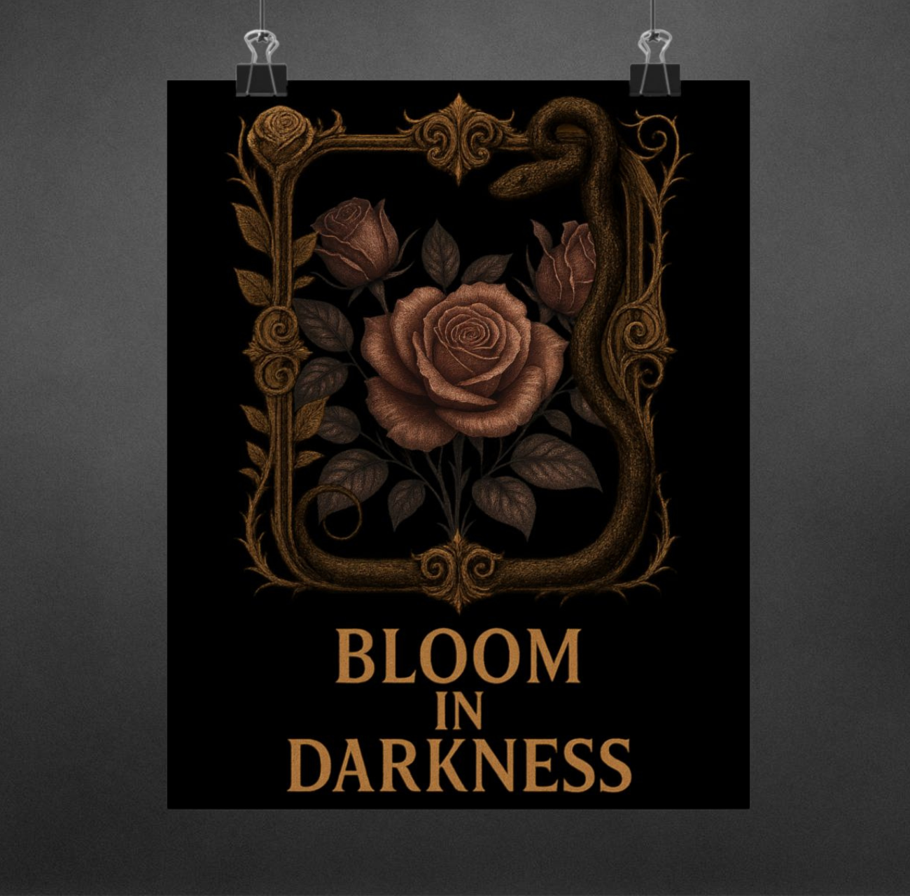 Bloom in Darkness – Matte Vertical Poster
