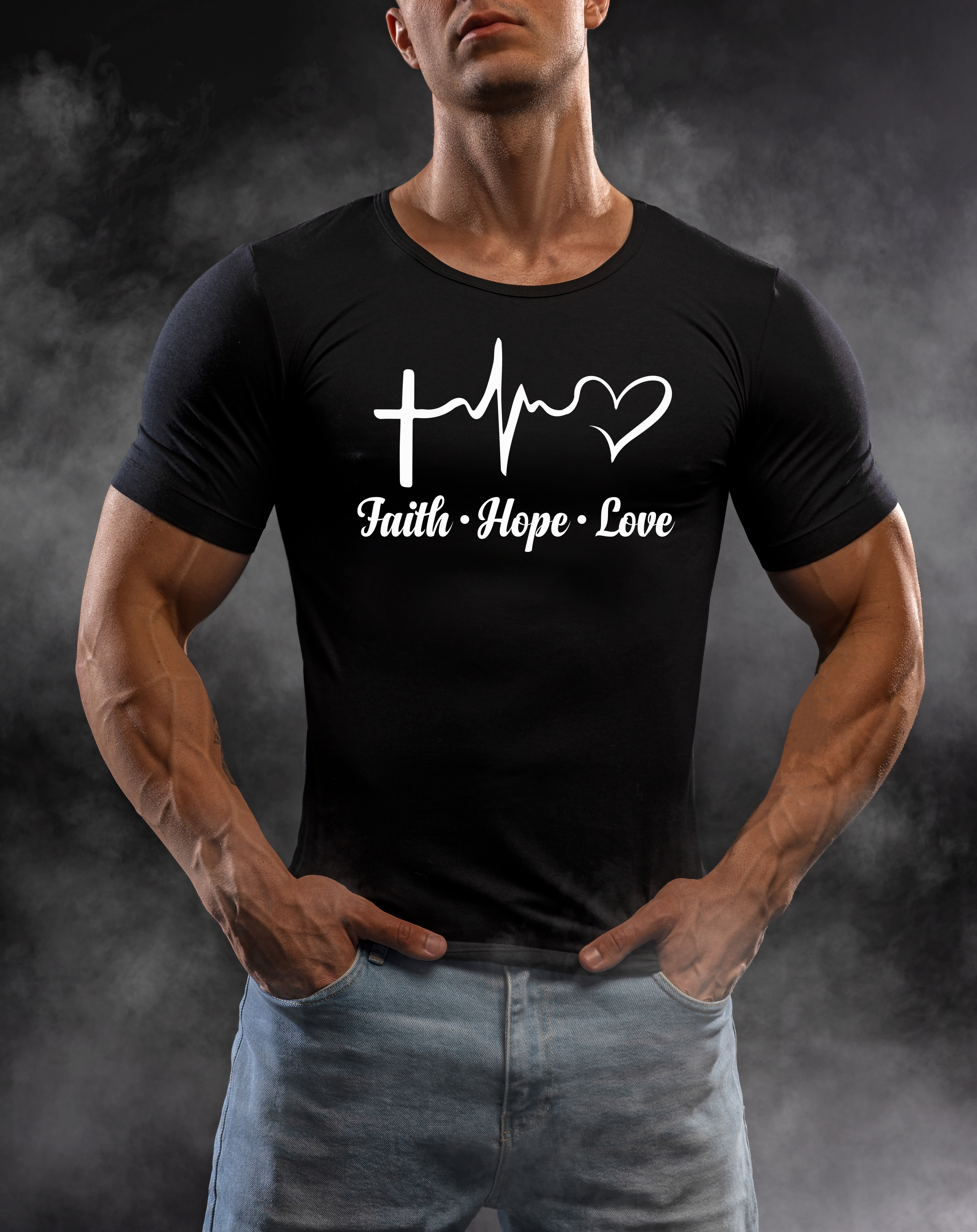 FAITH HOPE LOVE Unisex Heavy Cotton Tee