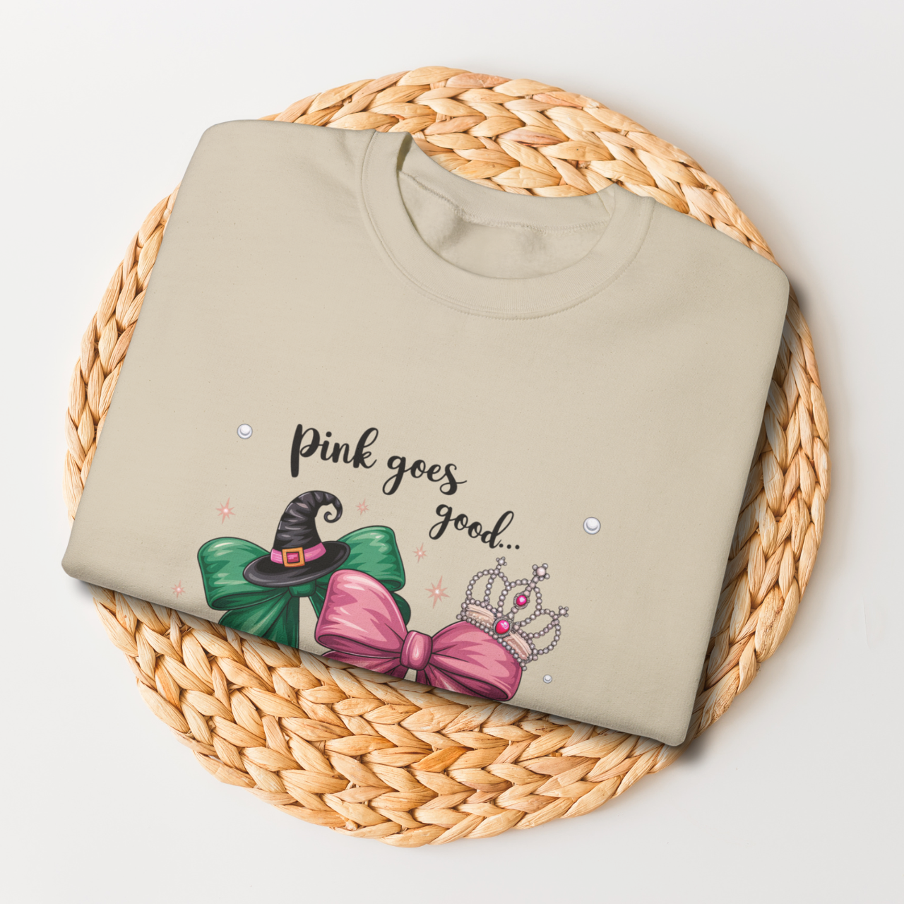 Pink goes good with Green Sweatshirt product thumbnail image