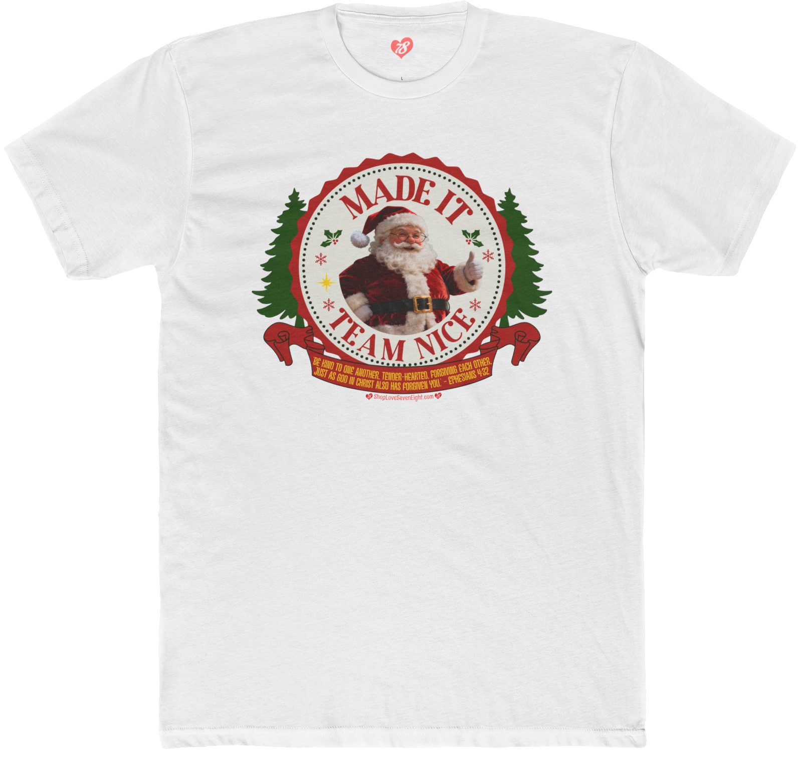 #CTN - Made It Team Nice - Ephesians 4:32 - Light Shirt - Christian TShirt - Unisex Short Sleeve Jersey Shirt product thumbnail image #CTN - Made It Team Nice - Ephesians 4:32 - Light Shirt - Christian TShirt - Unisex Short Sleeve Jersey Shirt product thumbnail image