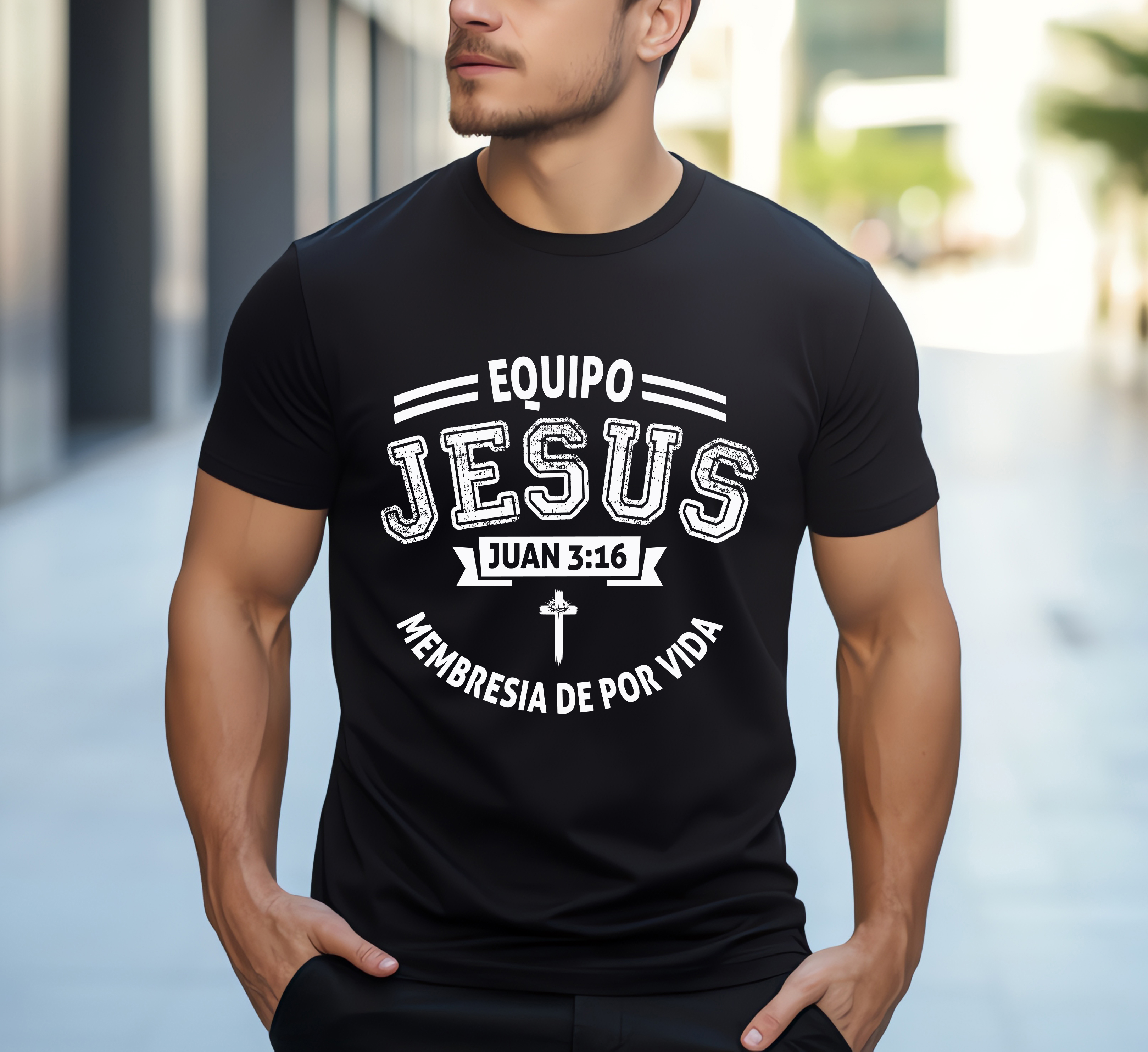 EQUIPO JESUS Unisex Jersey Short Sleeve Tee product thumbnail image EQUIPO JESUS Unisex Jersey Short Sleeve Tee product thumbnail image