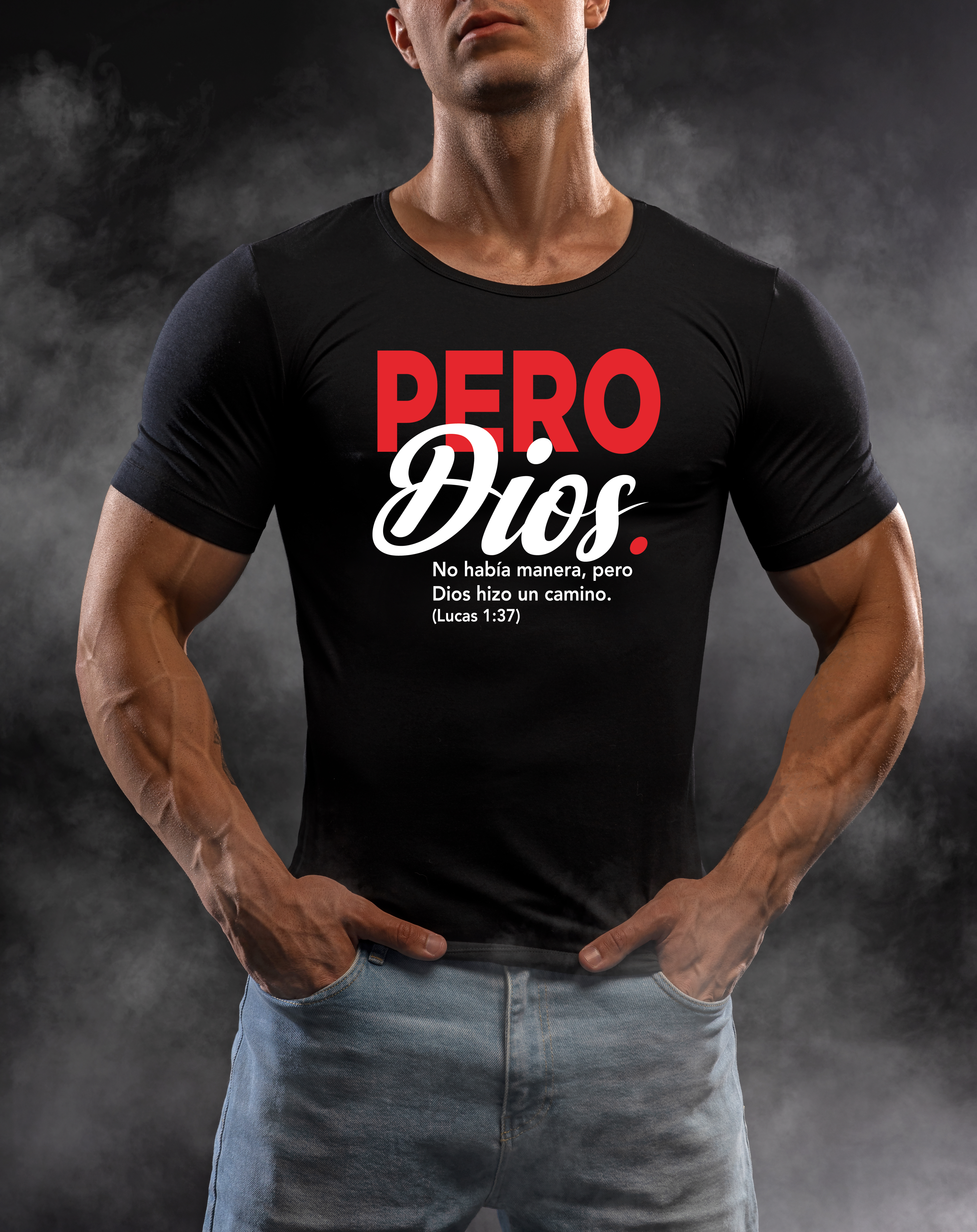 T-shirt cristiana unisex “PERO DIOS” – Regalo para iglesia, eventos cristianos o inspiración diaria product thumbnail image