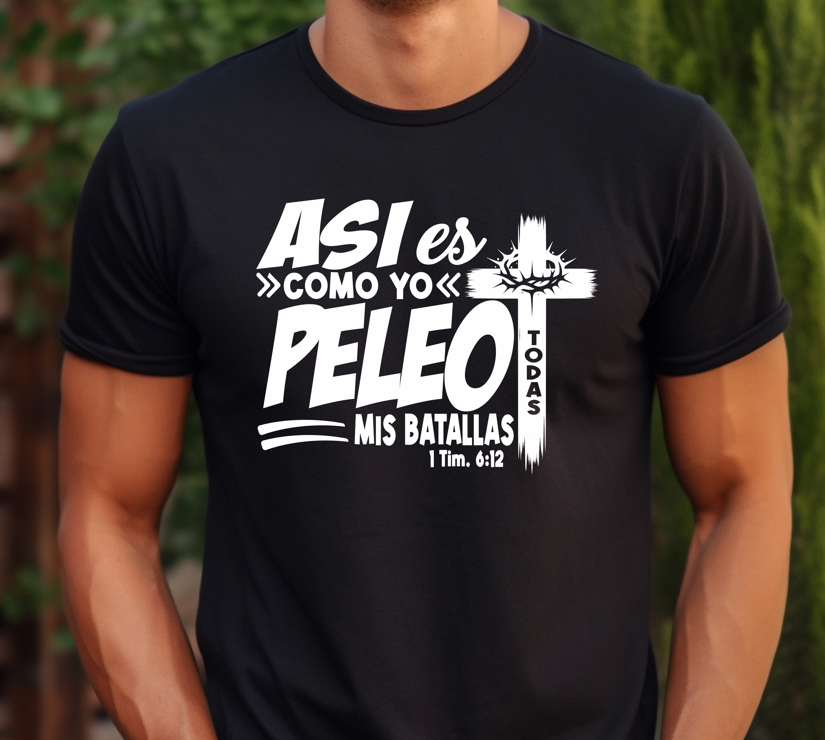 T-shirt cristiana unisex “ASÍ ES COMO PELEO TODAS MIS BATALLAS” – Regalo cristiano para iglesia o motivación diaria product thumbnail image T-shirt cristiana unisex “ASÍ ES COMO PELEO TODAS MIS BATALLAS” – Regalo cristiano para iglesia o motivación diaria product thumbnail image