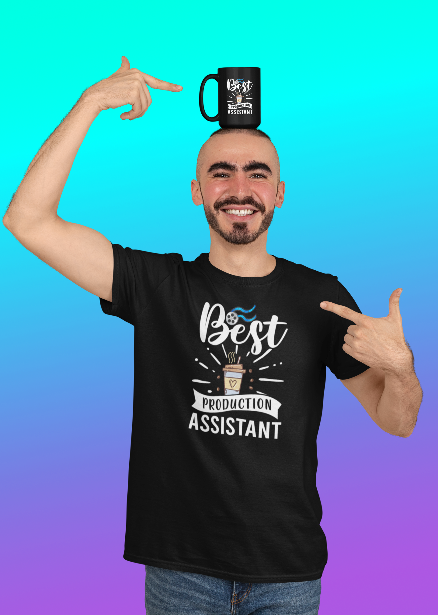 Best Production Assistant Black Mug, 15oz product thumbnail image Best Production Assistant Black Mug, 15oz product thumbnail image