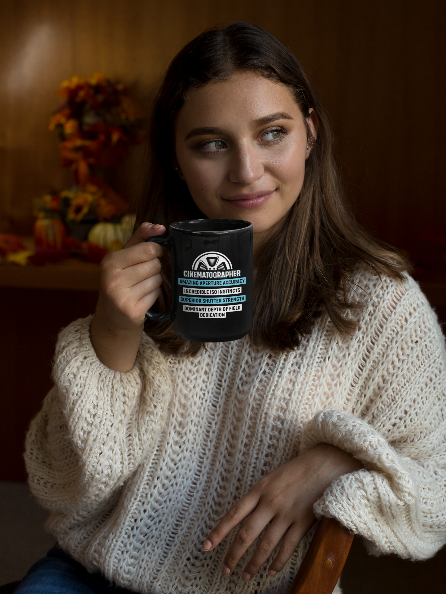 Cinematographer Skill Set Black Mug, 15oz product thumbnail image