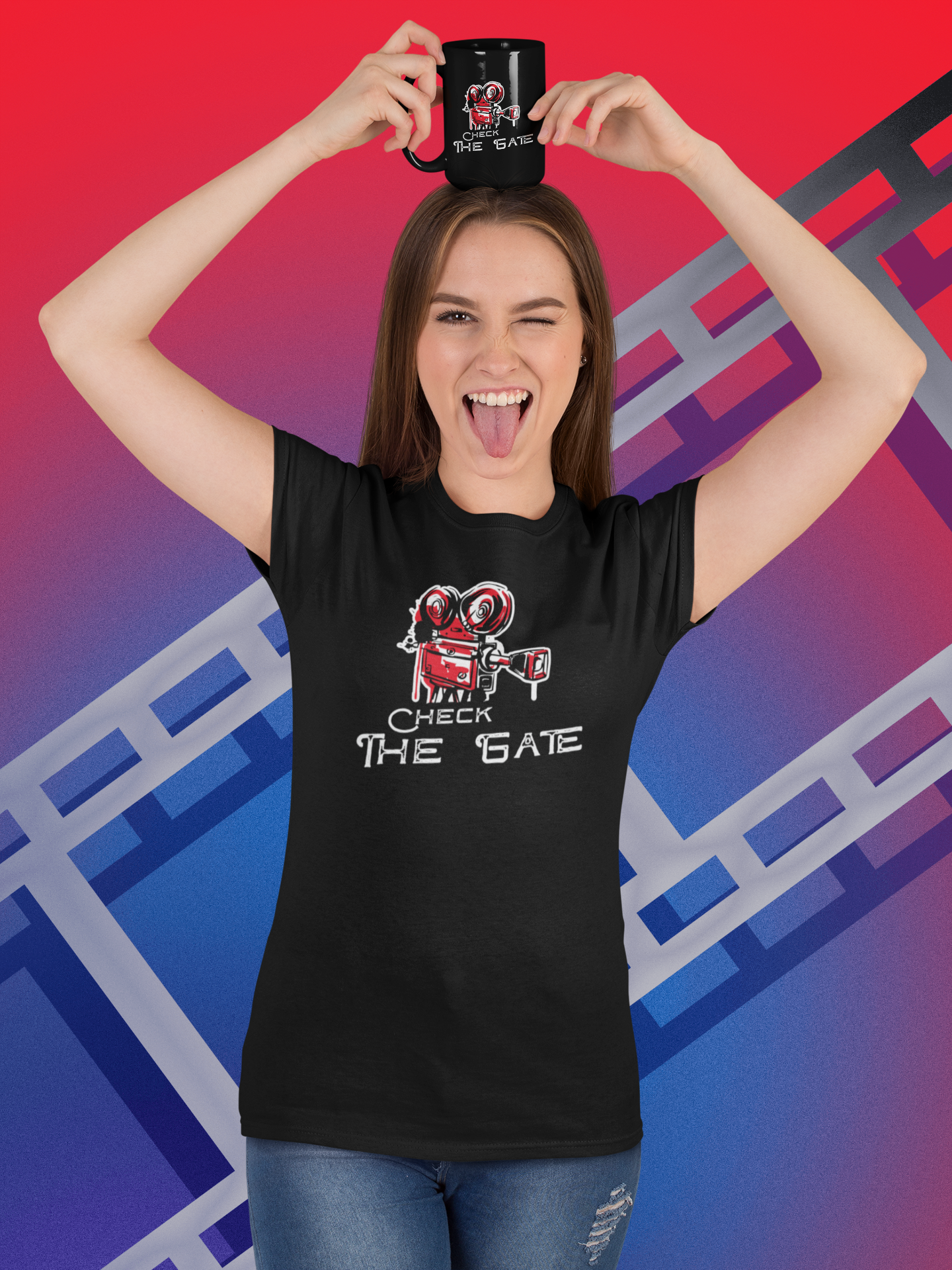 Check the Gate Black Mug, 15oz product thumbnail image