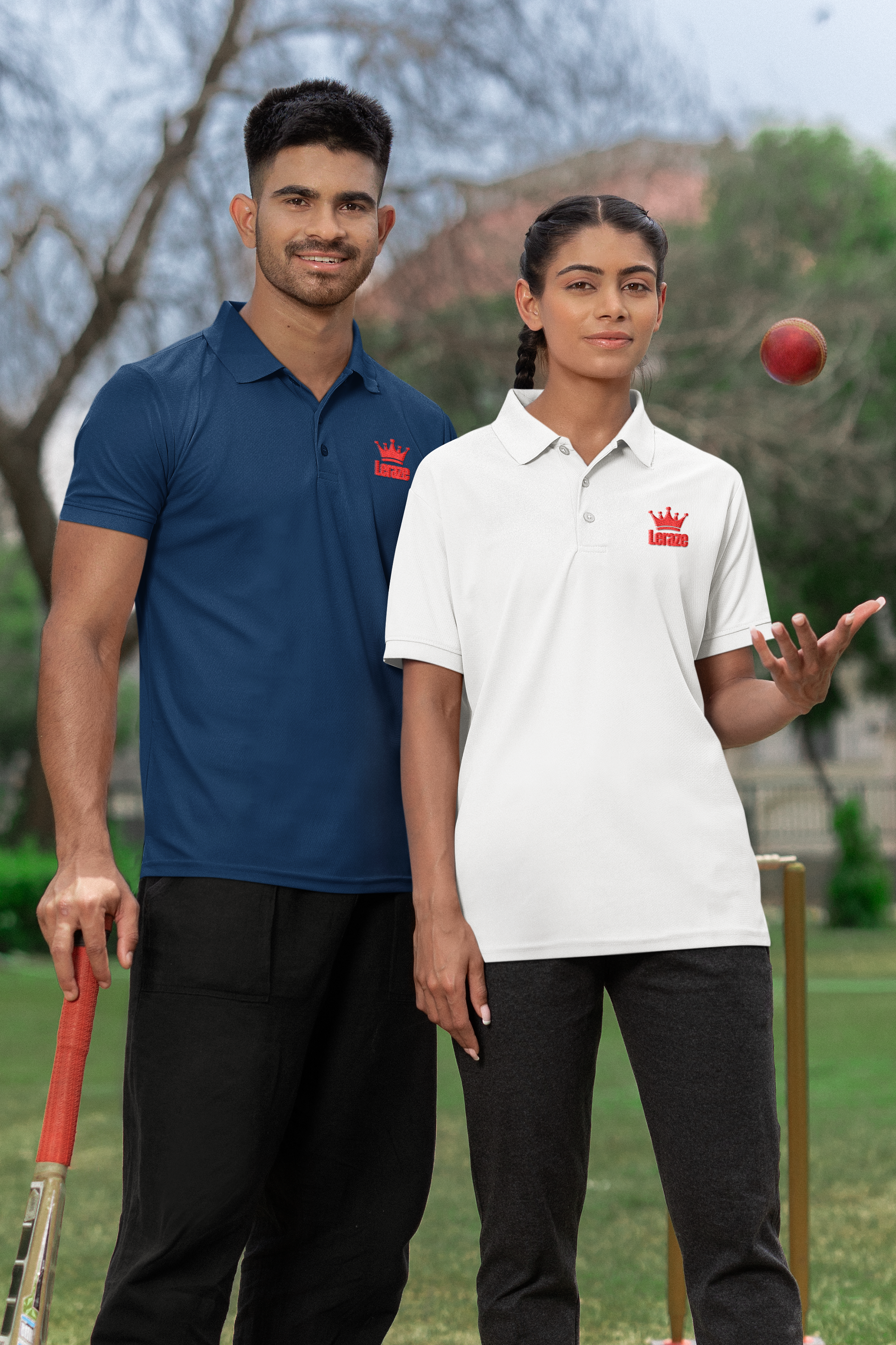 Embroidered Unisex Polo Shirt with Crown Design - Perfect for Casual Outings, Gifts, Festivals, Birthdays, and Everyday WearLeraze Exclusive Collection product thumbnail image