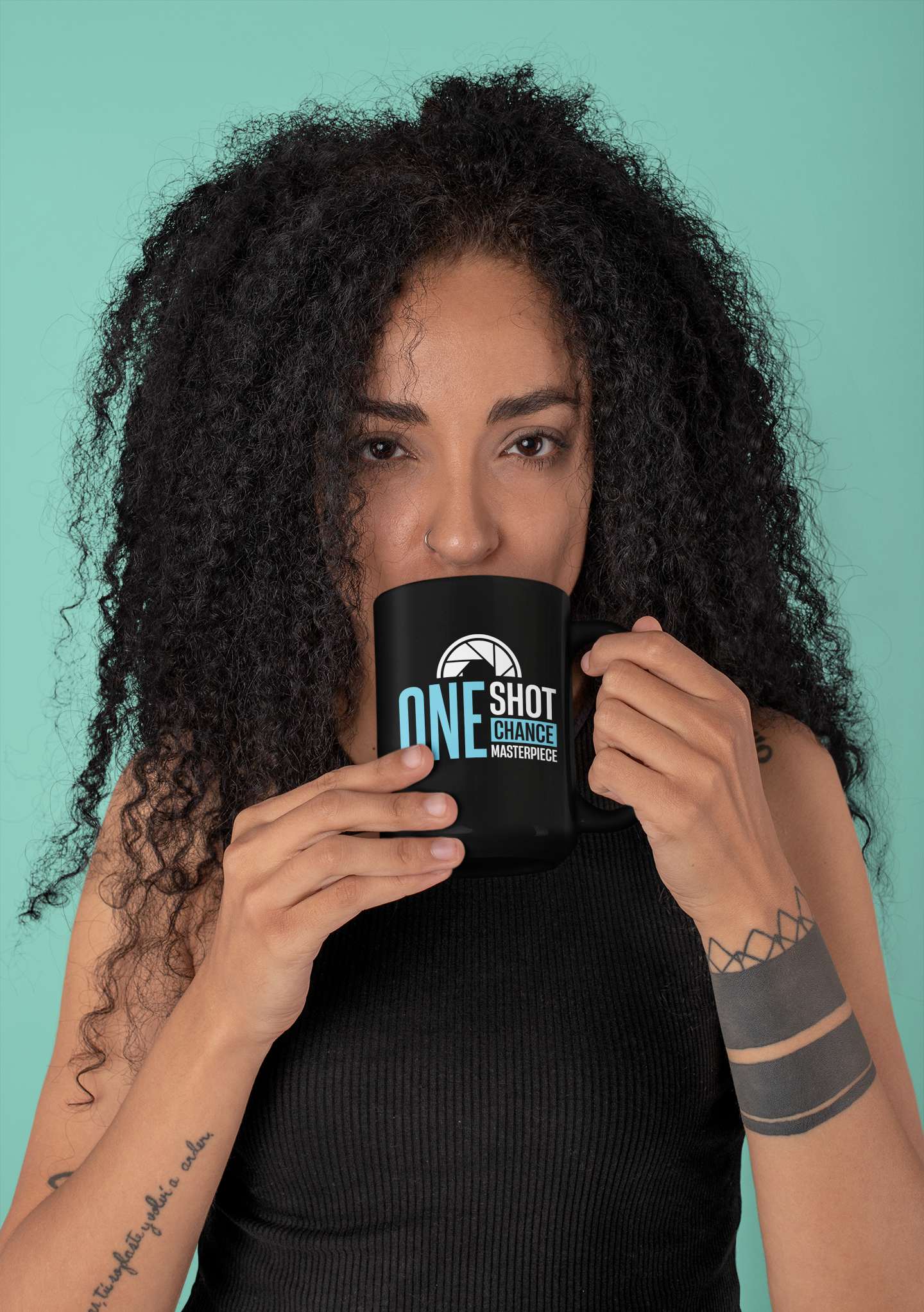 One Shot One Chance One Masterpiece Black Mug, 15oz product thumbnail image One Shot One Chance One Masterpiece Black Mug, 15oz product thumbnail image