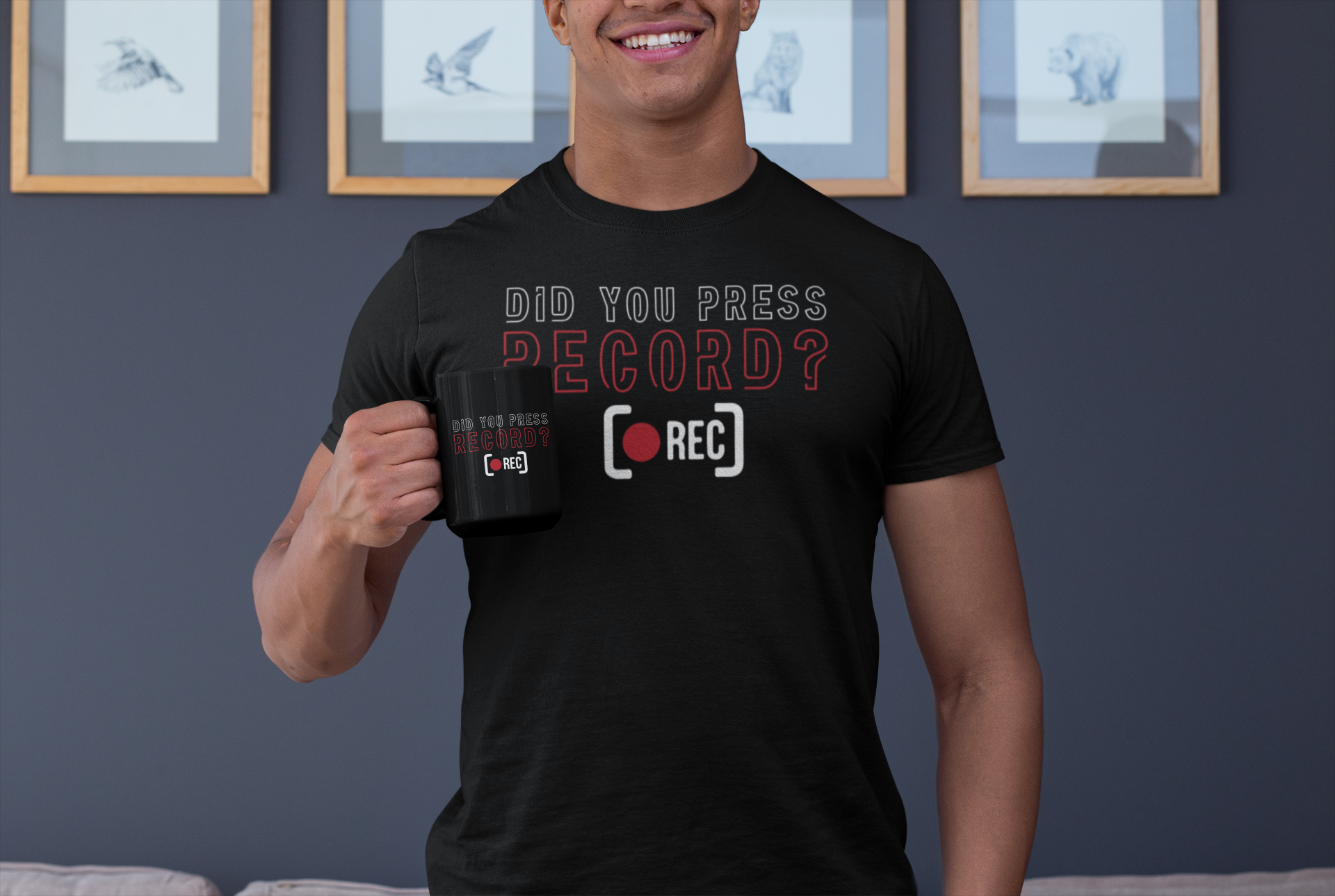 Did You Press Record Black Mug, 15oz product thumbnail image