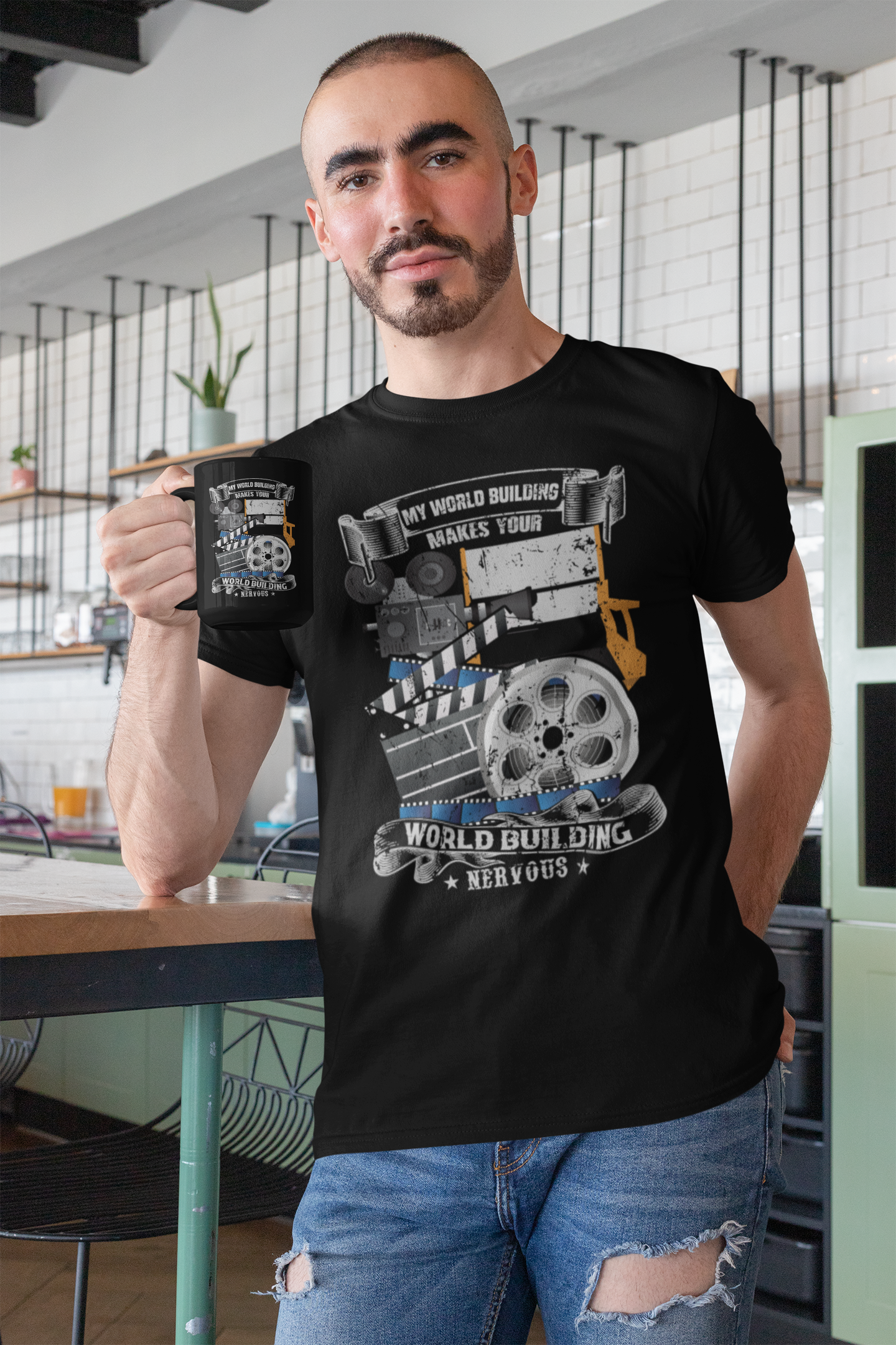 World Building Flex Black Mug, 15oz product thumbnail image