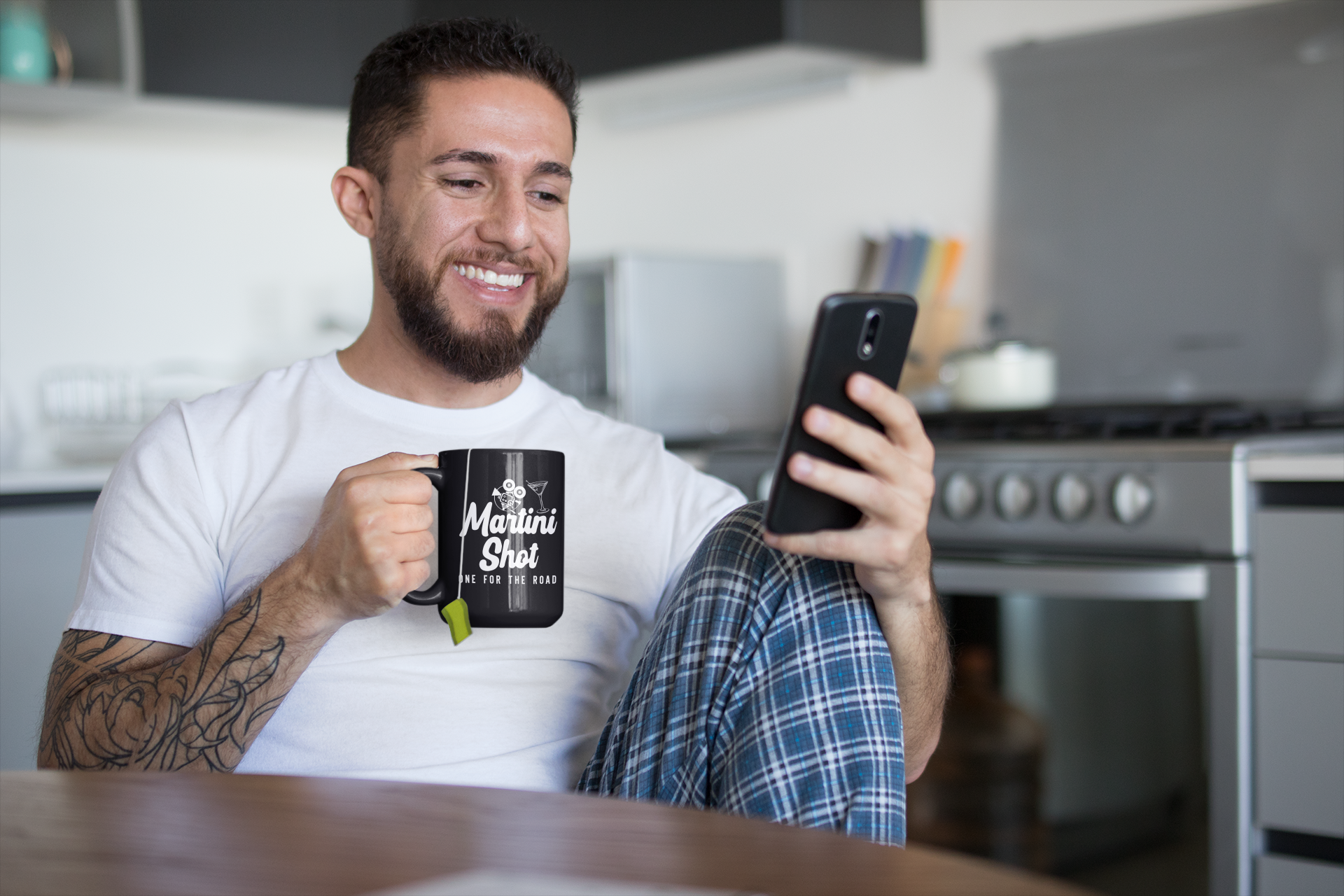 Martini Shot One For the Road Black Mug, 15oz product thumbnail image Martini Shot One For the Road Black Mug, 15oz product thumbnail image