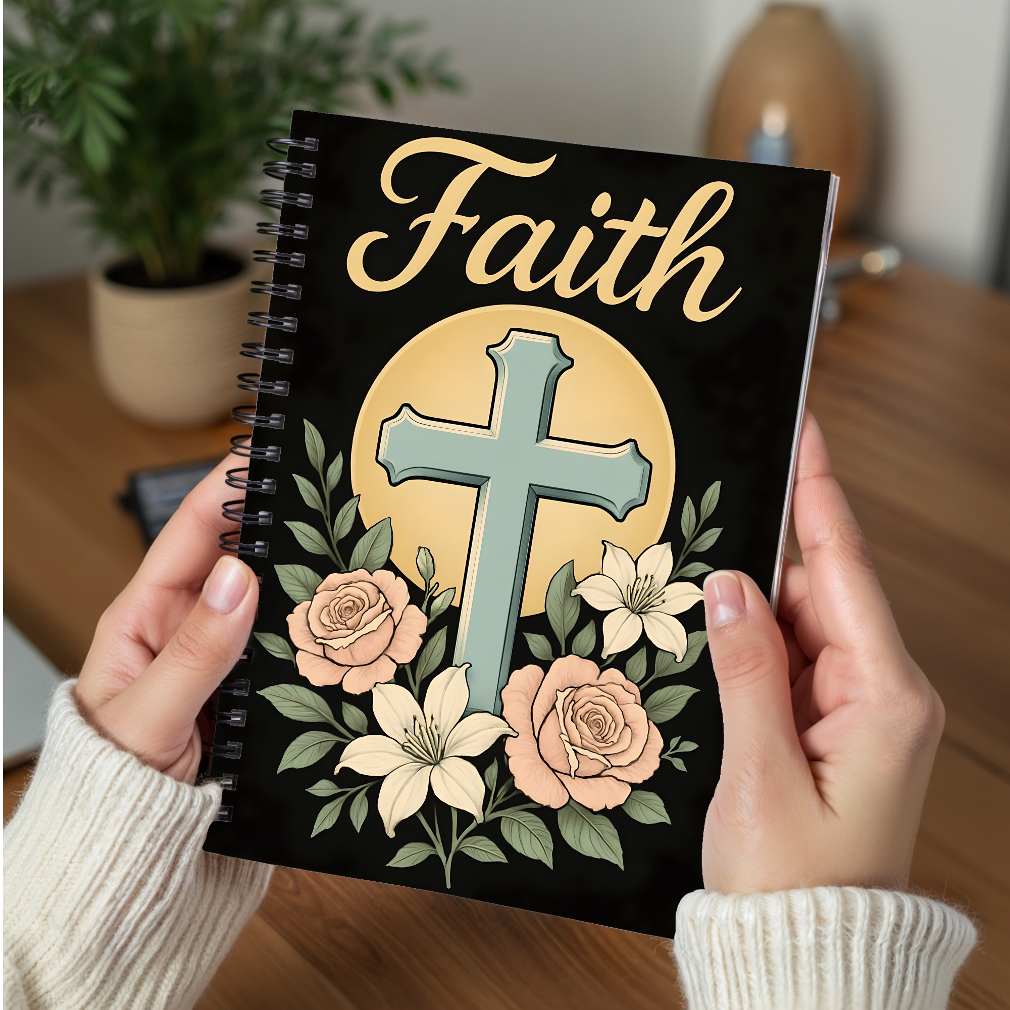 Faith Floral Spiral Notebook Christian Cross Journal, Ruled Lined Notebook for Prayer, Bible Study & Inspirational Notes Faith Floral Spiral Notebook Christian Cross Journal, Ruled Lined Notebook for Prayer, Bible Study & Inspirational Notes
