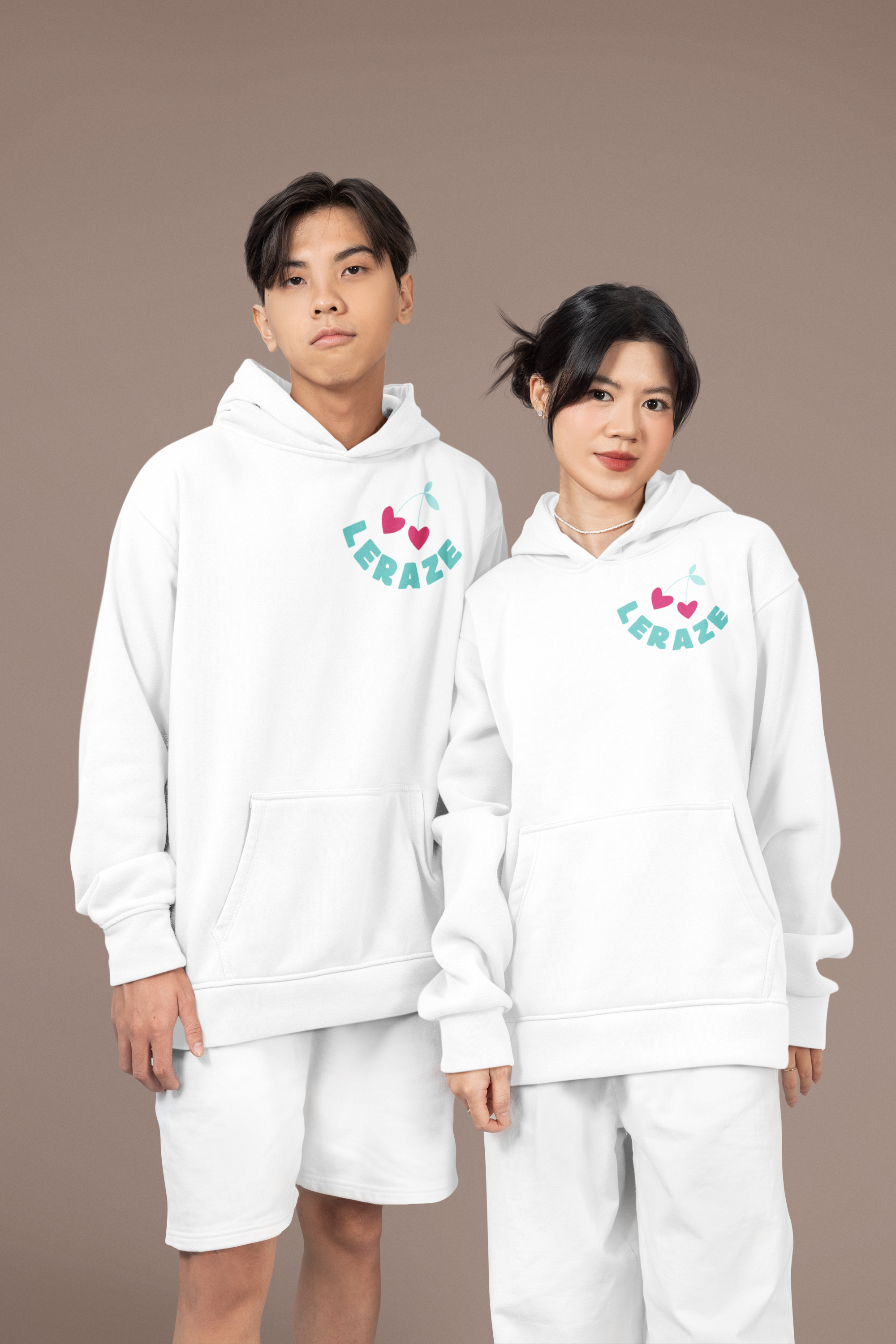 Heart Fleece Hoodie - Cozy Winter Wear, Trendy Three-Panel Sweater, Limited Edition Gift for Her, Leraze Fall Fashion, Warm Surfing Club Leraze Limited Edition Pullover Jumper product thumbnail image