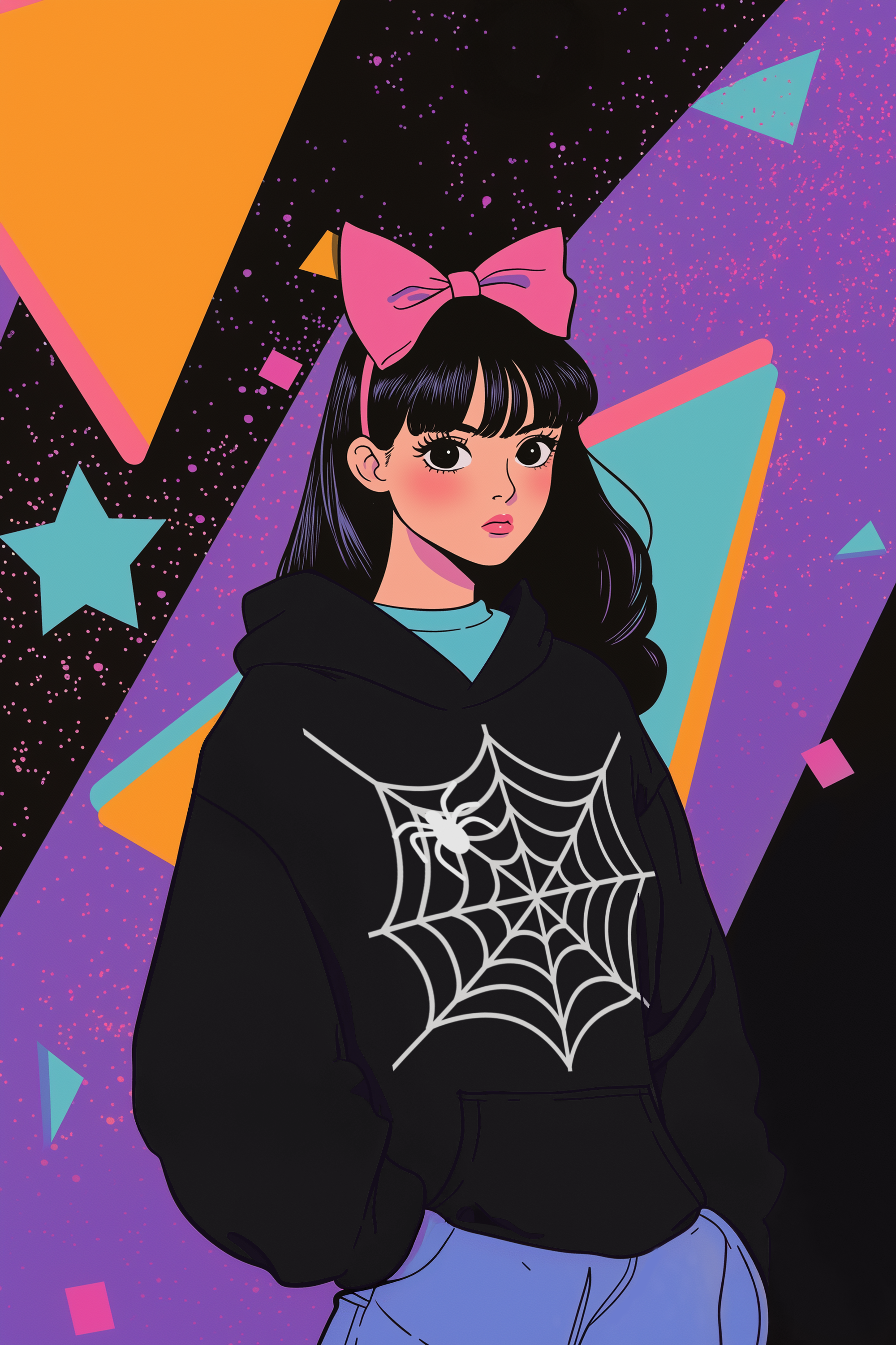 Spooky Spider Web Black Hoodie - Unisex Heavy Blend™, Halloween Apparel, Cozy Sweatshirt, Fall Fashion, Perfect Gift for Occasions Leraze Limited Edition  product thumbnail image