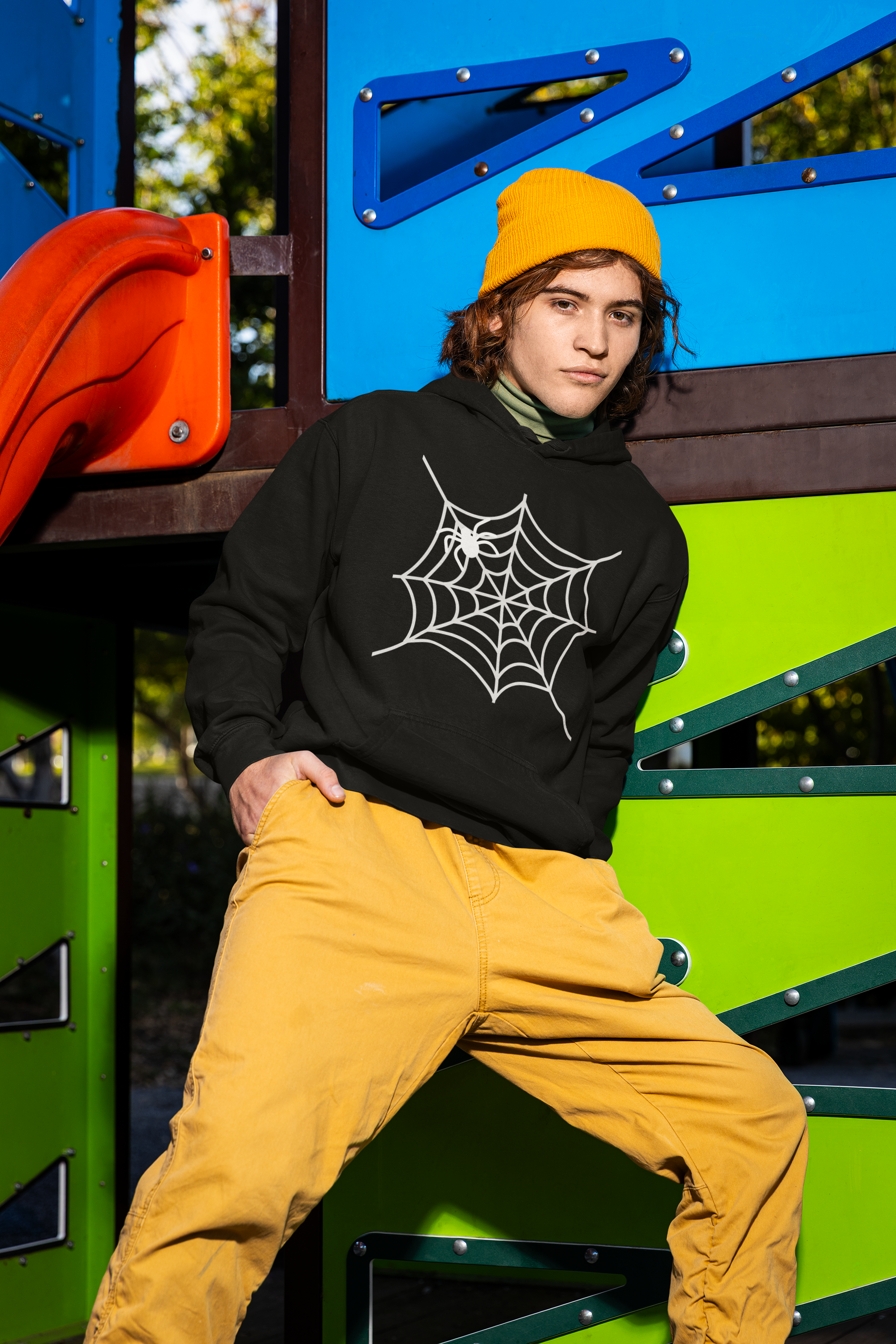 Spooky Spider Web Black Hoodie - Unisex Heavy Blend™, Halloween Apparel, Cozy Sweatshirt, Fall Fashion, Perfect Gift for Occasions Leraze Limited Edition product thumbnail image Spooky Spider Web Black Hoodie - Unisex Heavy Blend™, Halloween Apparel, Cozy Sweatshirt, Fall Fashion, Perfect Gift for Occasions Leraze Limited Edition product thumbnail image
