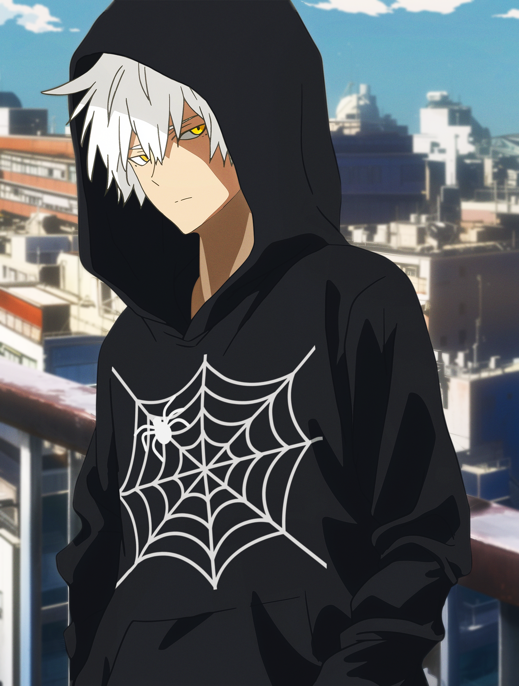 Spooky Spider Web Black Hoodie - Unisex Heavy Blend™, Halloween Apparel, Cozy Sweatshirt, Fall Fashion, Perfect Gift for Occasions Leraze Limited Edition  product thumbnail image