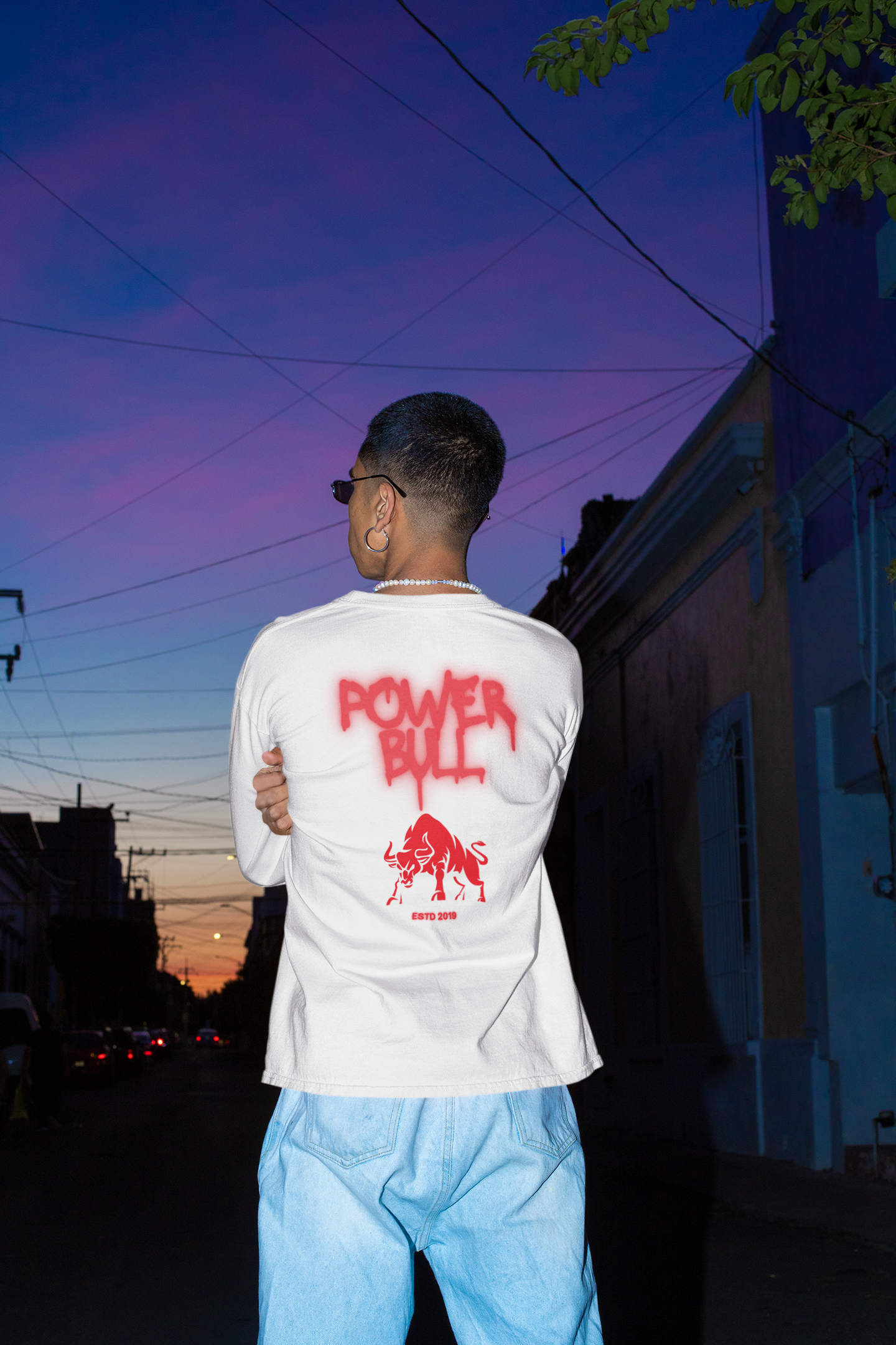 Unisex Long Sleeve T-Shirt Power Bull with Bold 'Bull Energy' Design, Casual Wear, Gift for Him/Her, Street Style, Fashion Tee product thumbnail image