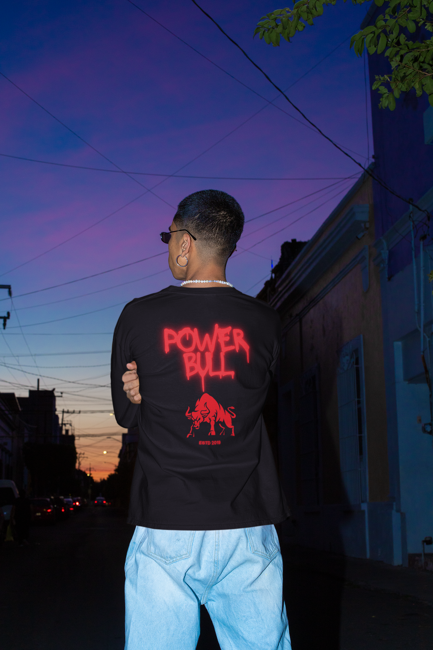 Unisex Long Sleeve T-Shirt Power Bull with Bold 'Bull Energy' Design, Casual Wear, Gift for Him/Her, Street Style, Fashion Tee product thumbnail image