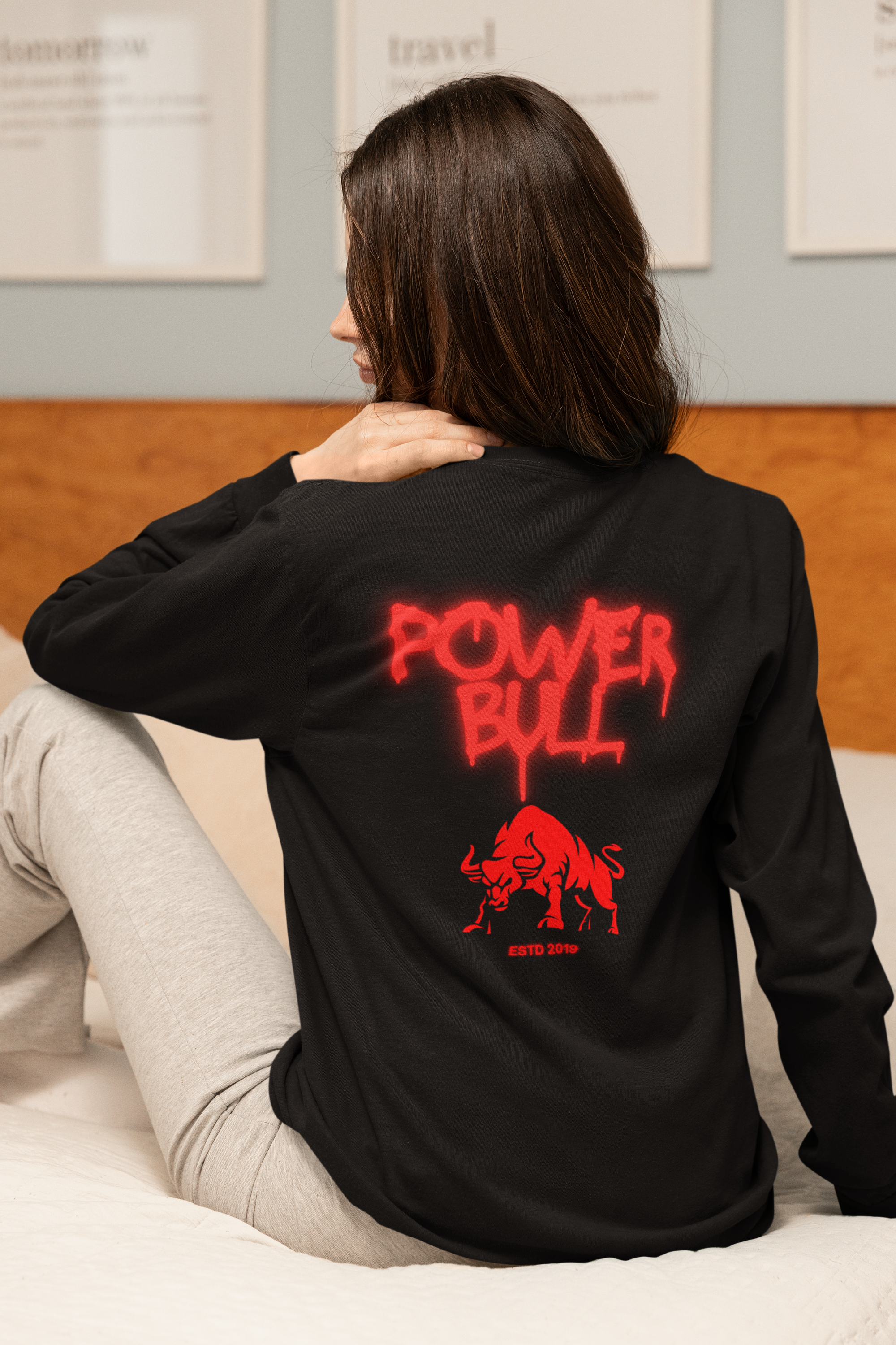 Bull Energy Long Sleeve Shirt — Power Bull Graphic Tee product thumbnail image