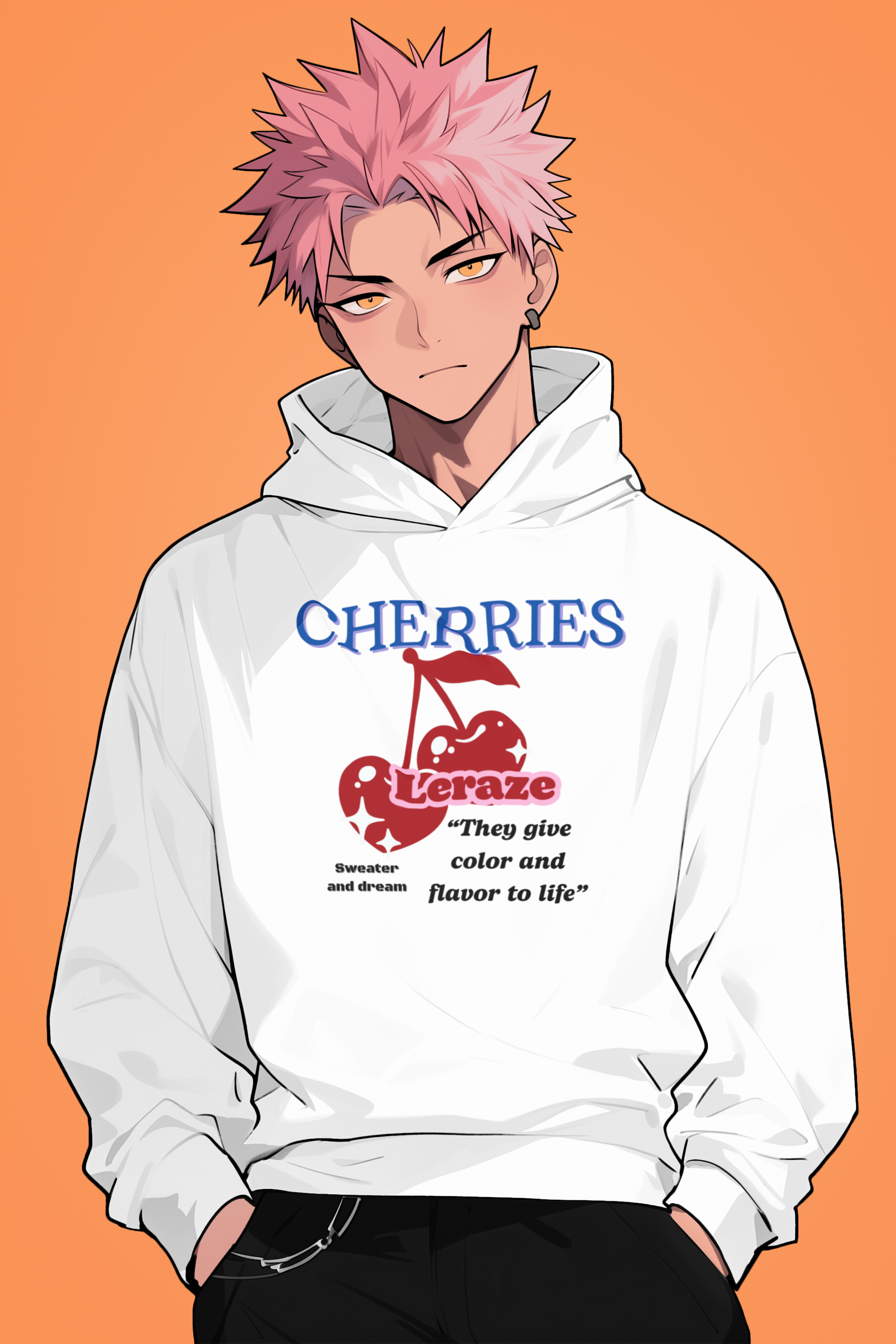 Cherries Print Fleece Unisex Hoodie — Relax in Style (Leraze Limited Edition) product thumbnail image Cherries Print Fleece Unisex Hoodie — Relax in Style (Leraze Limited Edition) product thumbnail image