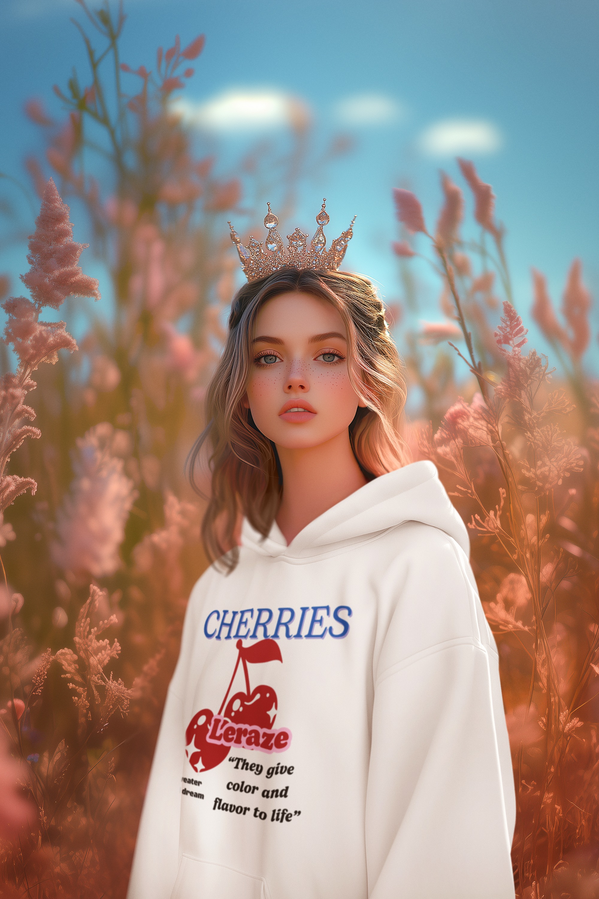 Cherries Print Fleece Unisex Hoodie — Relax in Style (Leraze Limited Edition) product thumbnail image Cherries Print Fleece Unisex Hoodie — Relax in Style (Leraze Limited Edition) product thumbnail image