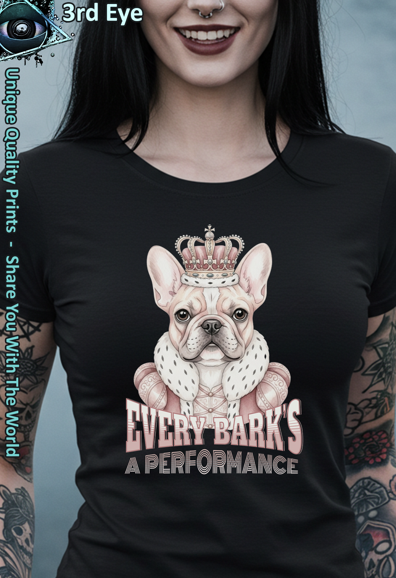Funny Pink Frenchie French Bulldog Royal Drama Personality product thumbnail image Funny Pink Frenchie French Bulldog Royal Drama Personality product thumbnail image