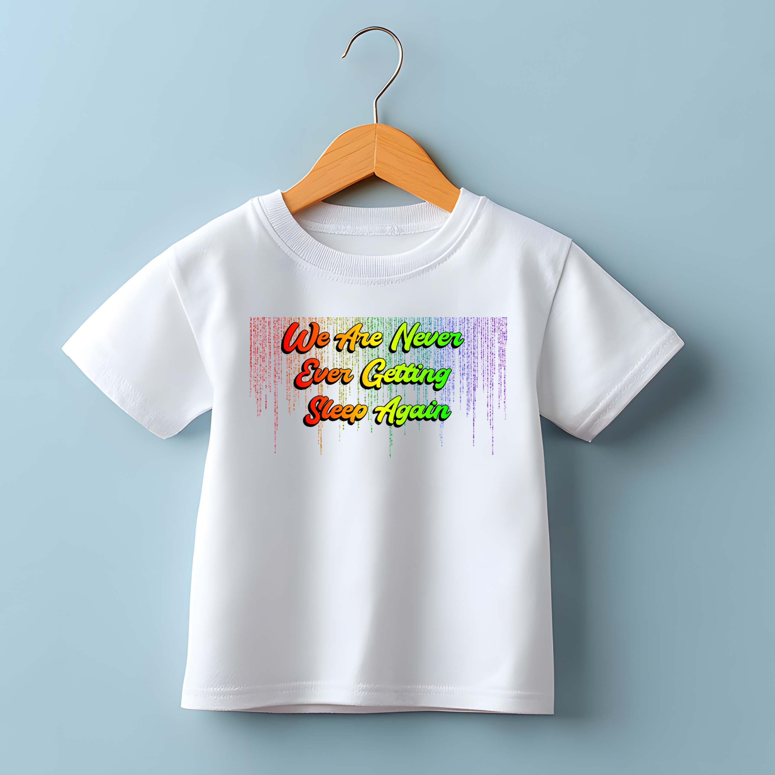 We Are Never Ever Getting Sleep Again Infant Fine Jersey Tee product thumbnail image