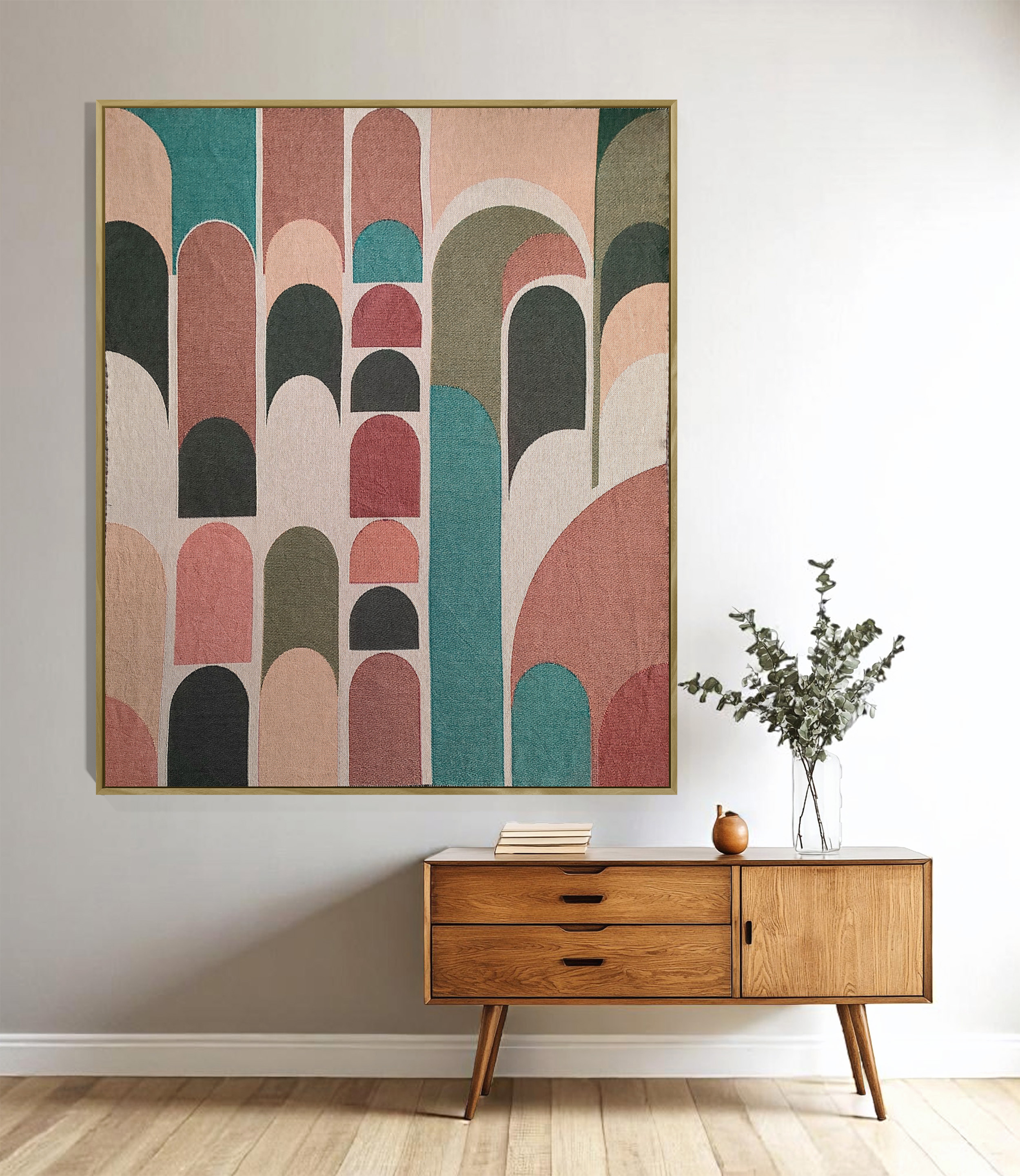 Mid Century Modern Woven Throw Blanket, Abstract Geometric Cotton Tapestry, Boho Home Decor Sofa Accent, Gift for Art & Design Lovers product thumbnail image Mid Century Modern Woven Throw Blanket, Abstract Geometric Cotton Tapestry, Boho Home Decor Sofa Accent, Gift for Art & Design Lovers product thumbnail image