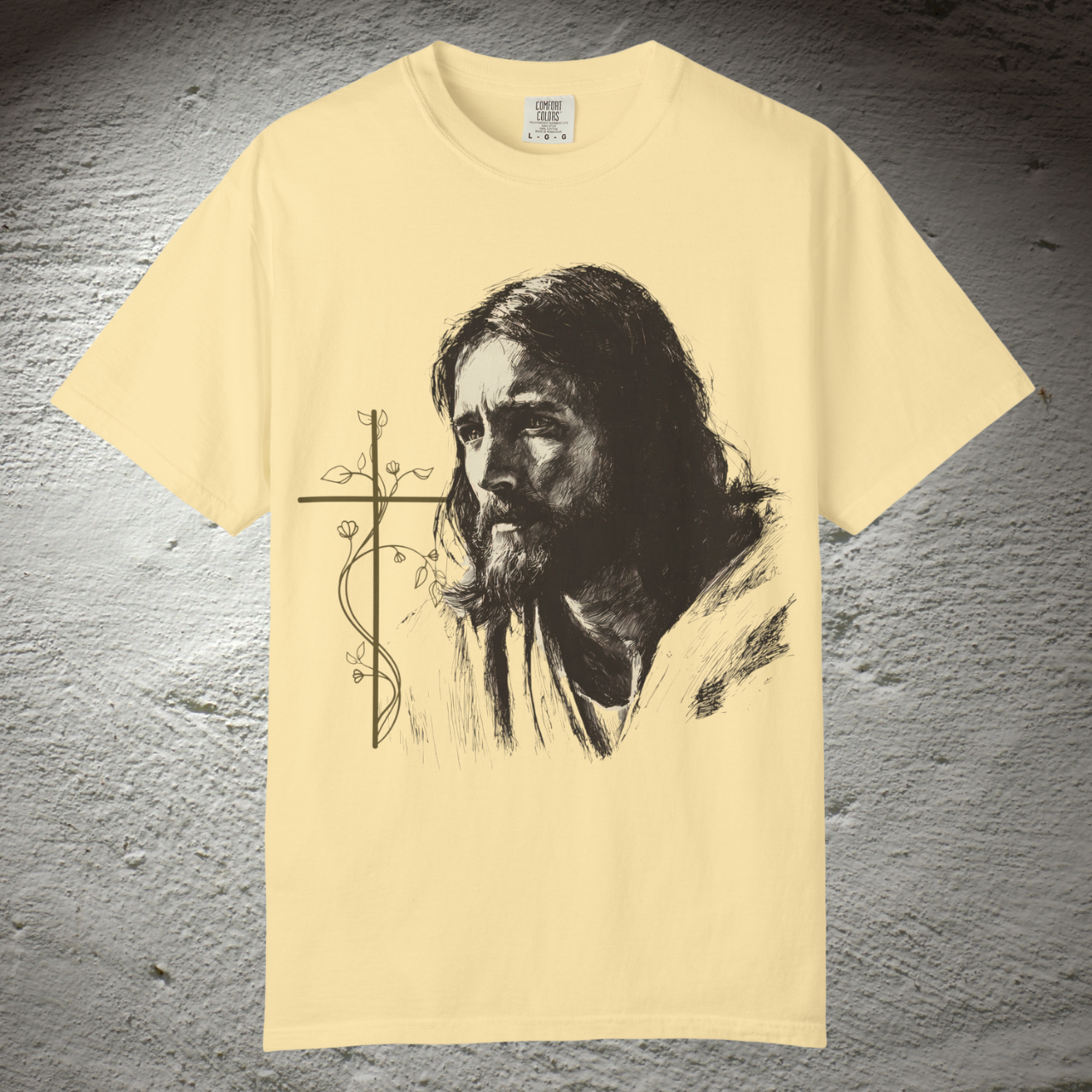 Jesus Portrait T-Shirt – Watercolor Cross Christian Tee, Faith Sketch Shirt for Men & Women product thumbnail image Jesus Portrait T-Shirt – Watercolor Cross Christian Tee, Faith Sketch Shirt for Men & Women product thumbnail image